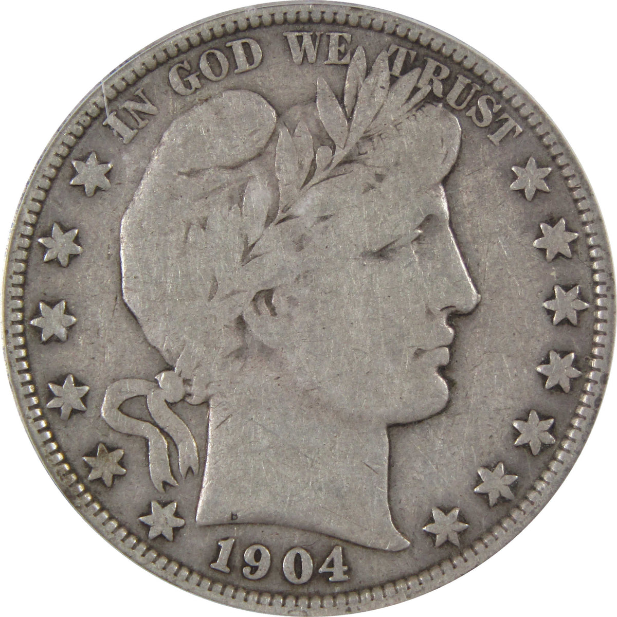 1904 Barber Silver Half Dollar F 12 ICG 50c Coin SKU:I29096