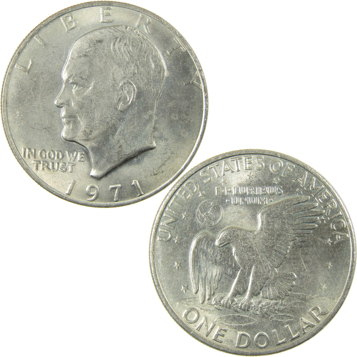 1971 Eisenhower Dollar Clad Uncirculated Mint State IKE $1 Coin