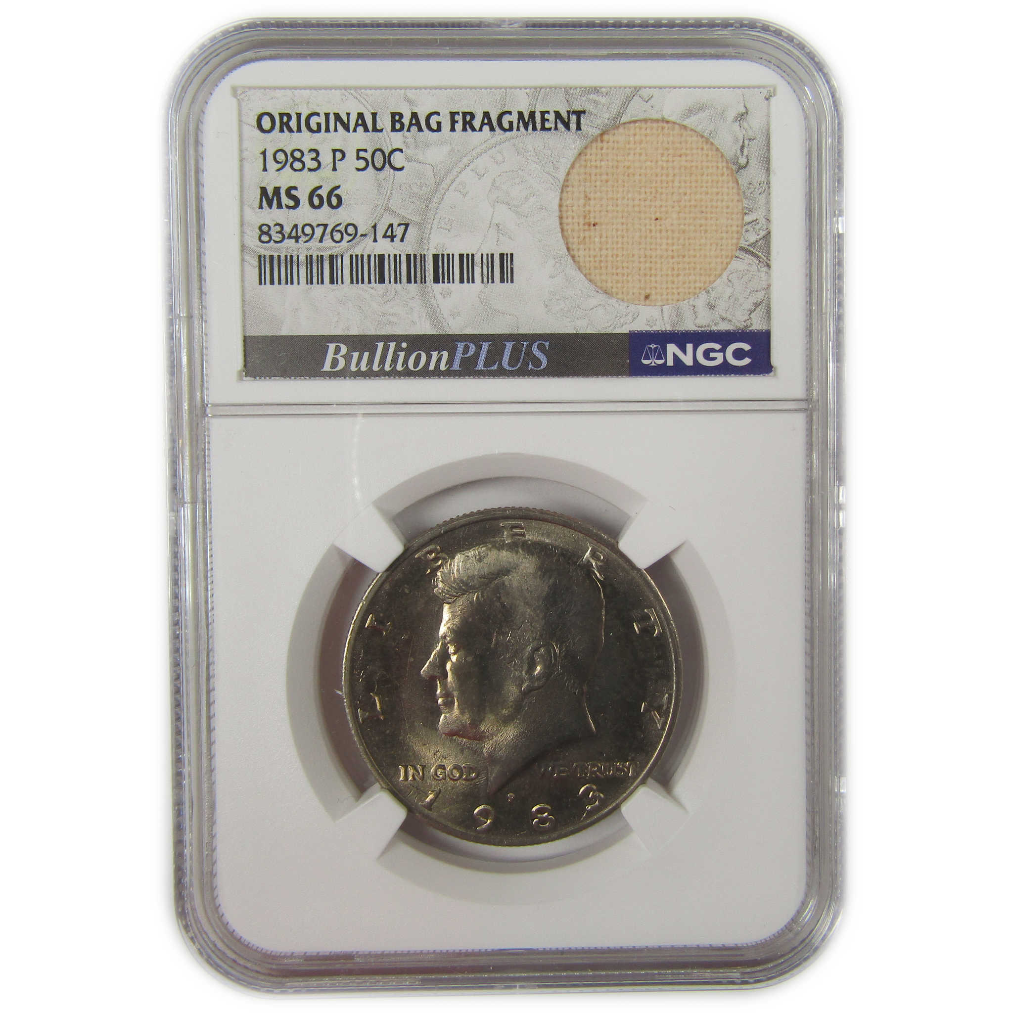 1983 P Kennedy Half Dollar MS 66 NGC Original Bag Fragment SKU:I20479