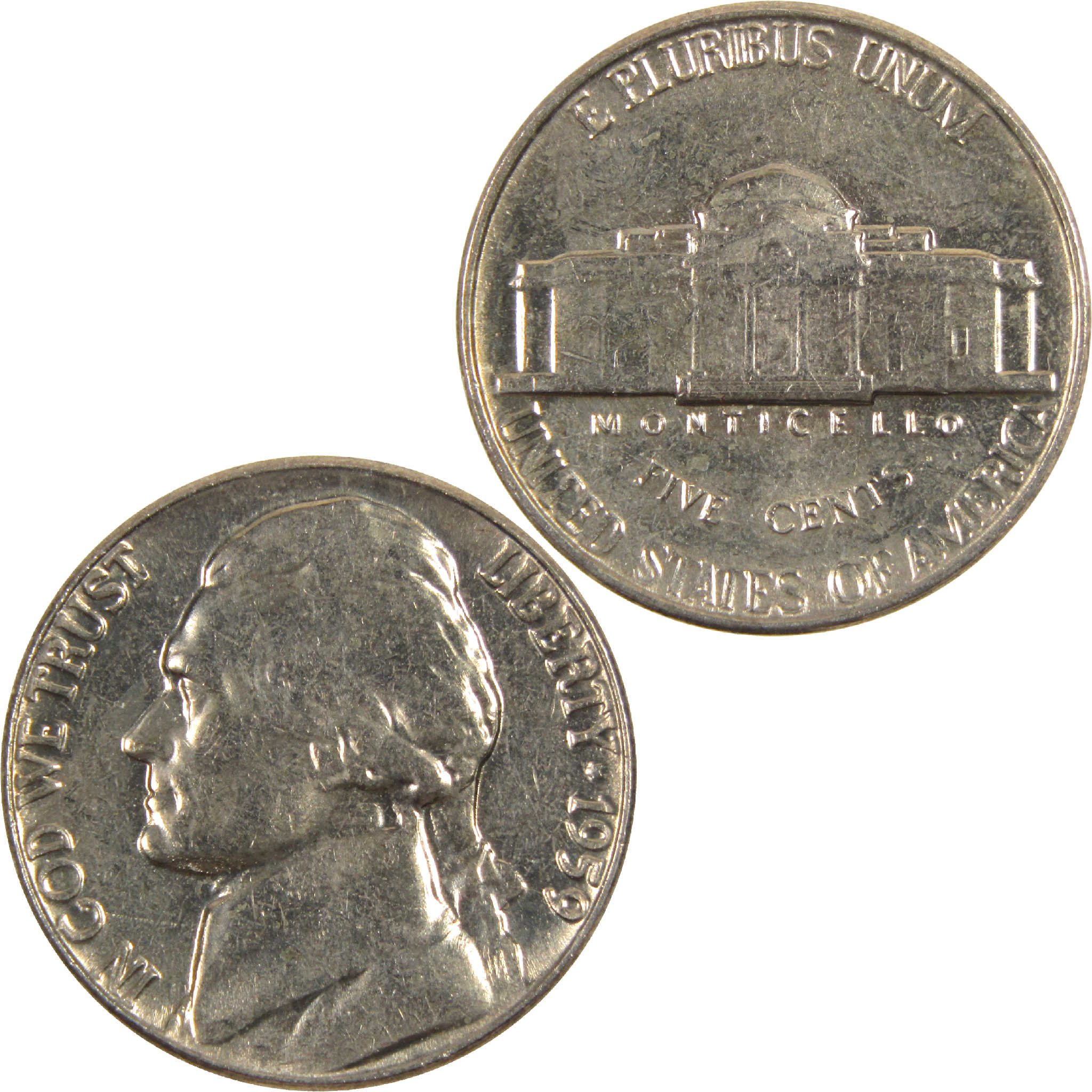 1959 Jefferson Nickel Circulated 5c Coin Collectible