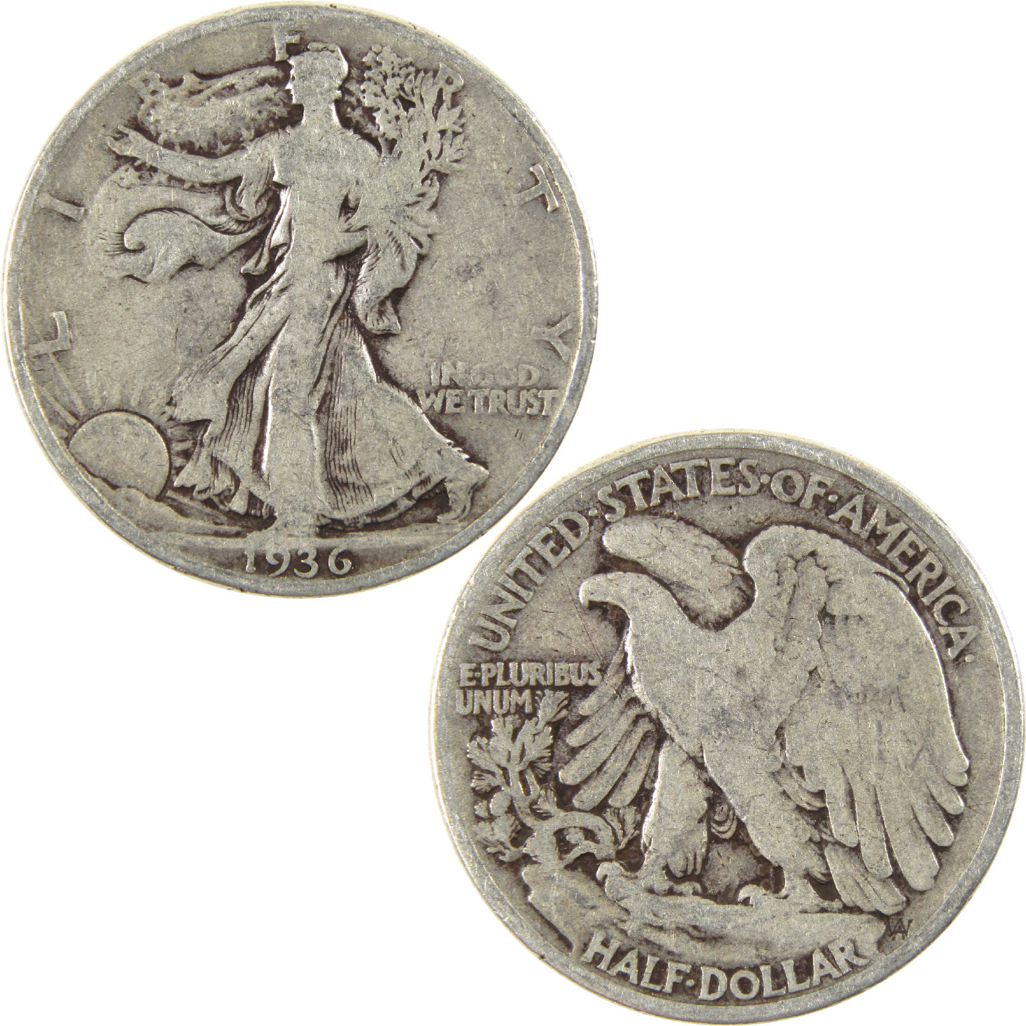 1936 Liberty Walking Half Dollar G Good Silver 50c Coin