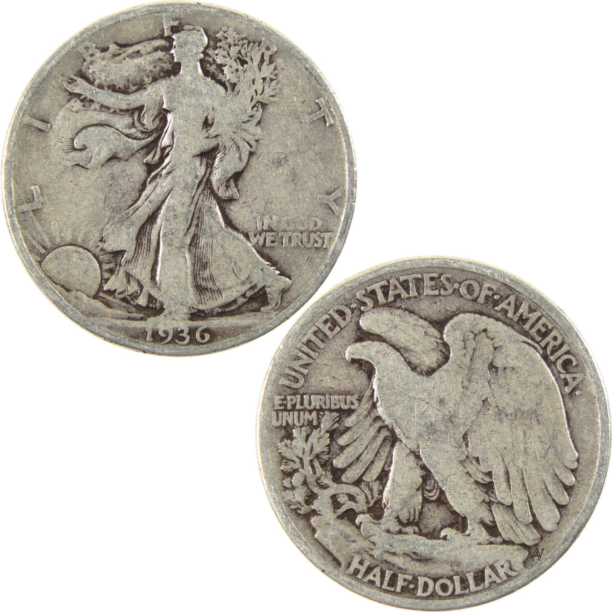 1936 Liberty Walking Half Dollar G Good Silver 50c Coin
