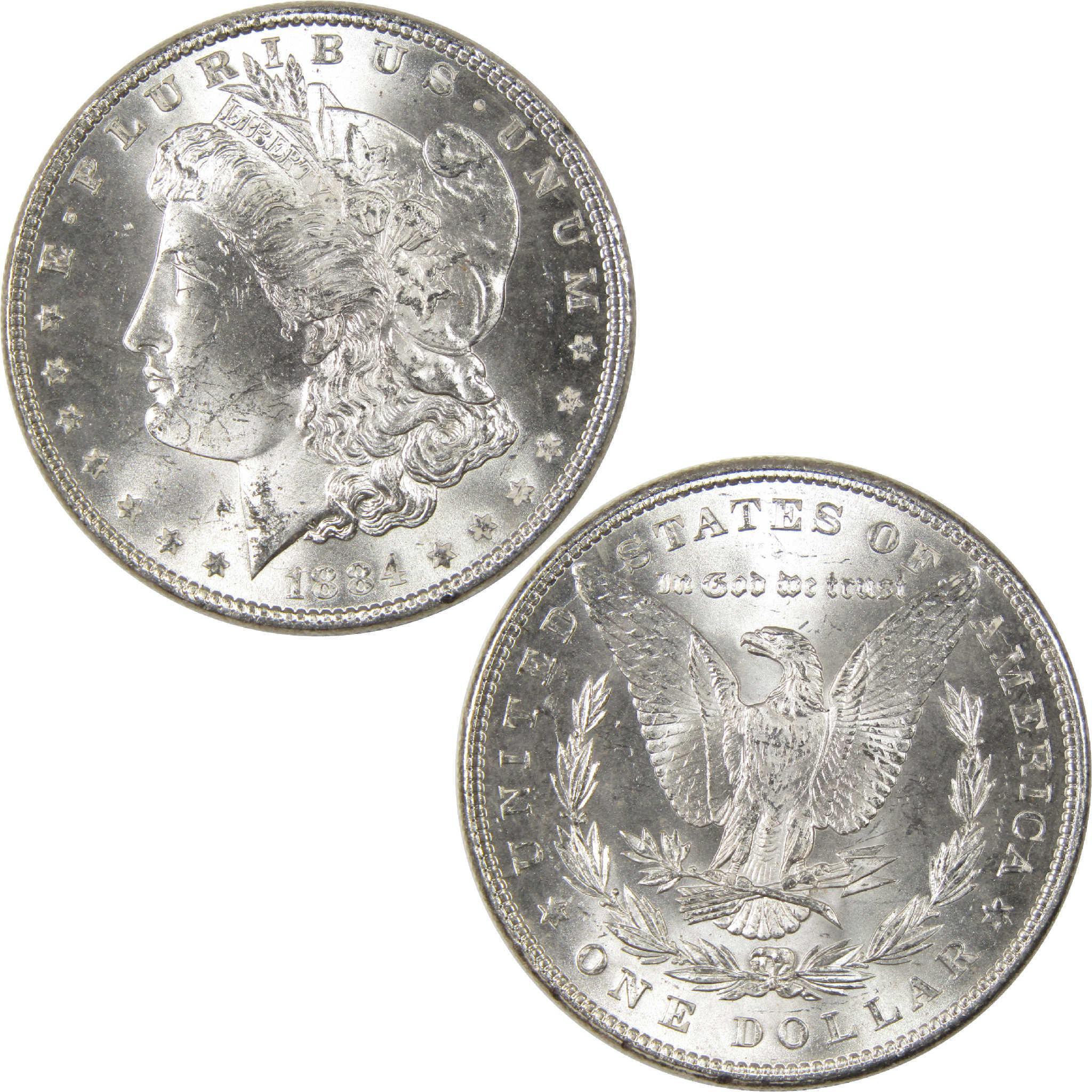 1884 Morgan Dollar Uncirculated Silver $1 Coin - Morgan coin - Morgan silver dollar - Morgan silver dollar for sale - Profile Coins & Collectibles