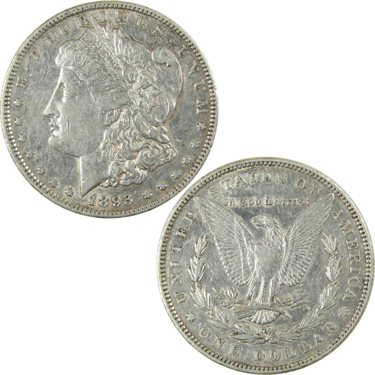 1893 Morgan Silver Dollar XF EF Extremely Fine $1 Coin SKU:CP736 - Morgan coin - Morgan silver dollar - Morgan silver dollar for sale - Profile Coins & Collectibles