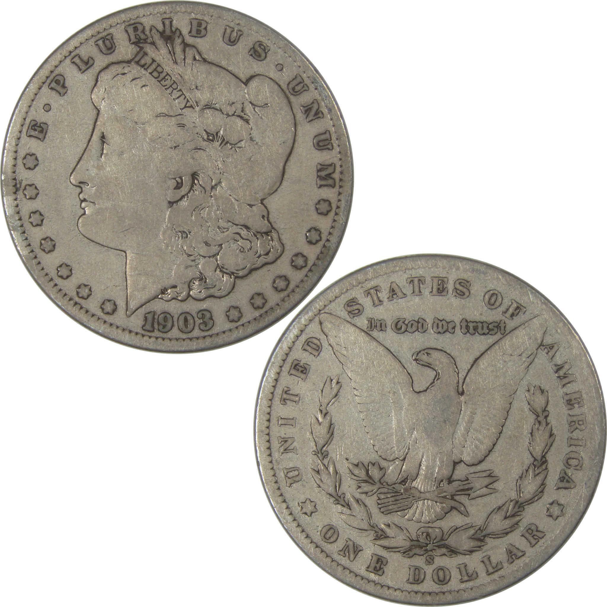 1903 S Morgan Dollar VG Very Good Details Silver $1 Coin SKU:I22817 - Morgan coin - Morgan silver dollar - Morgan silver dollar for sale - Profile Coins & Collectibles