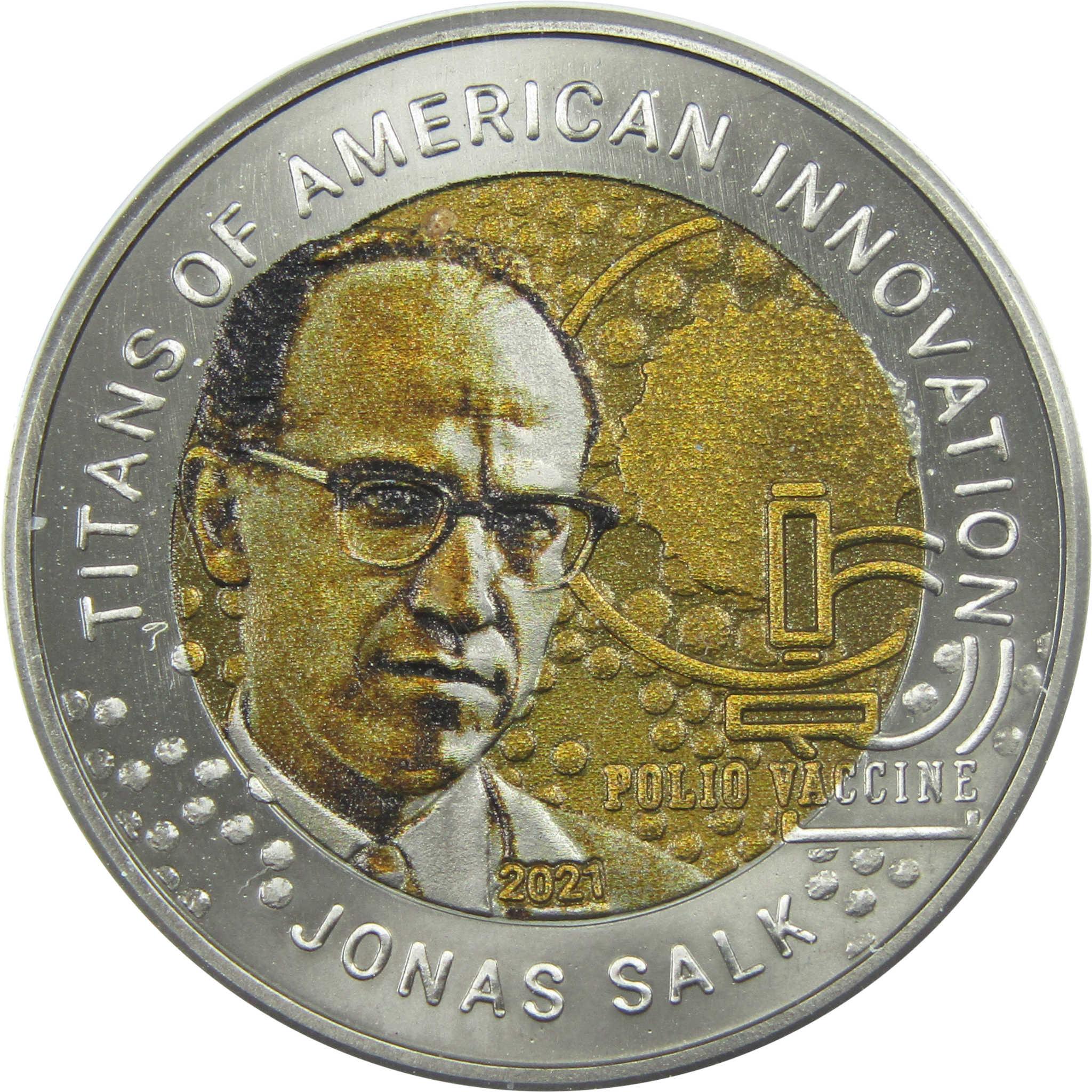 Titans of American Innovation Jonas Salk Titanium 2 Cedis 2021 Ghana