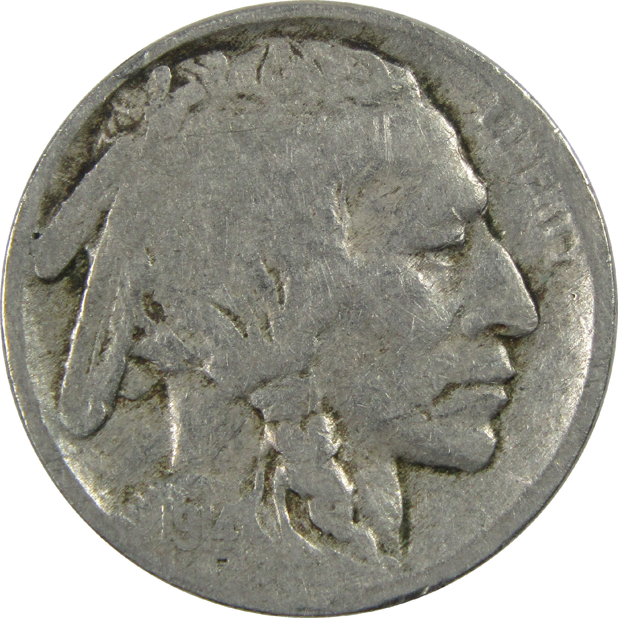 1914 Indian Head Buffalo Nickel G Good 5c Coin SKU:I12600