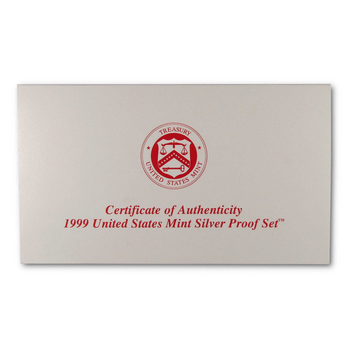 1999 Silver Proof Set U.S. Mint Original Government Packaging OGP COA