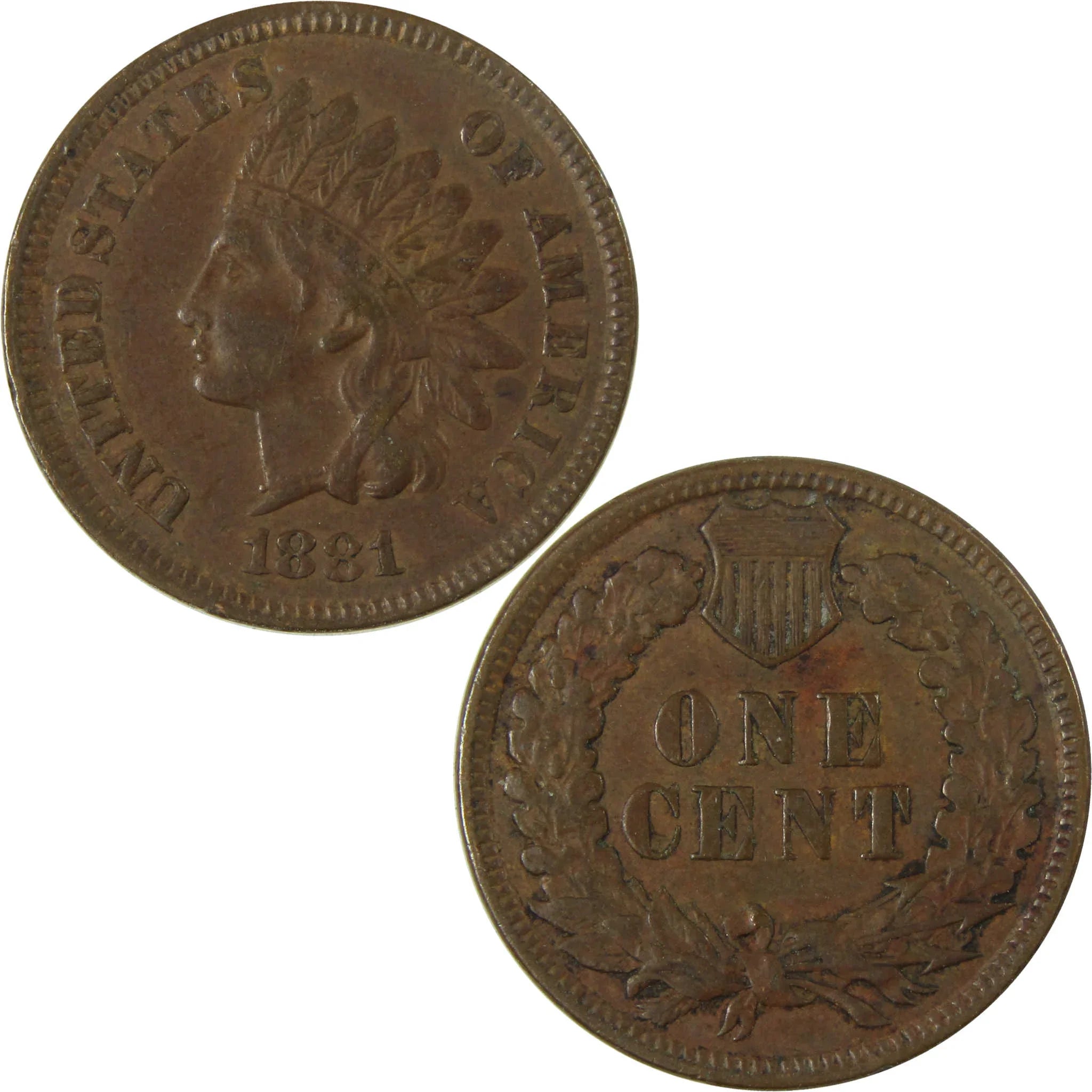 1881 Indian Head Cent XF EF Extremely Fine Penny 1c Coin SKU:I27013