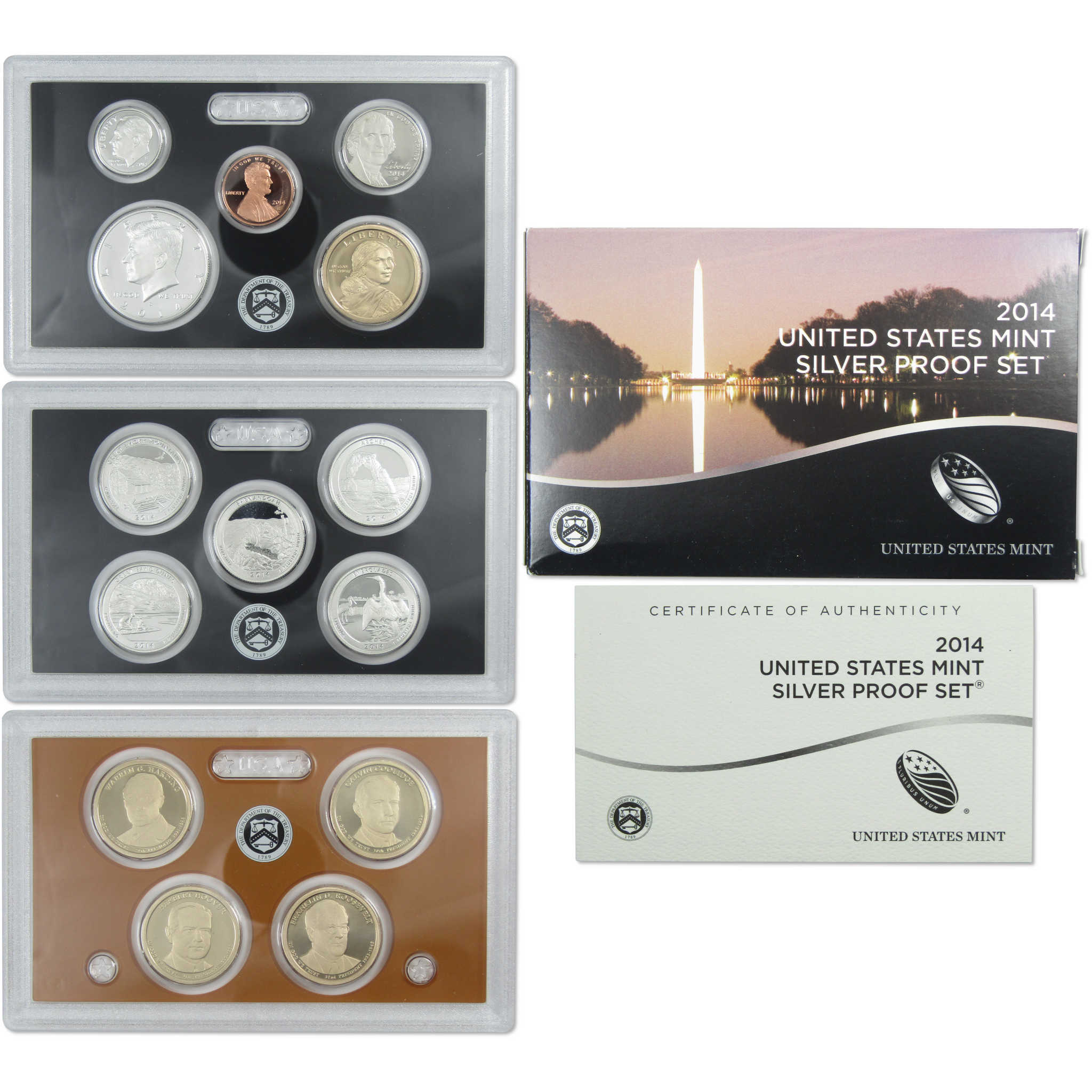 2014 Silver Proof Set U.S. Mint Original Government Packaging OGP COA