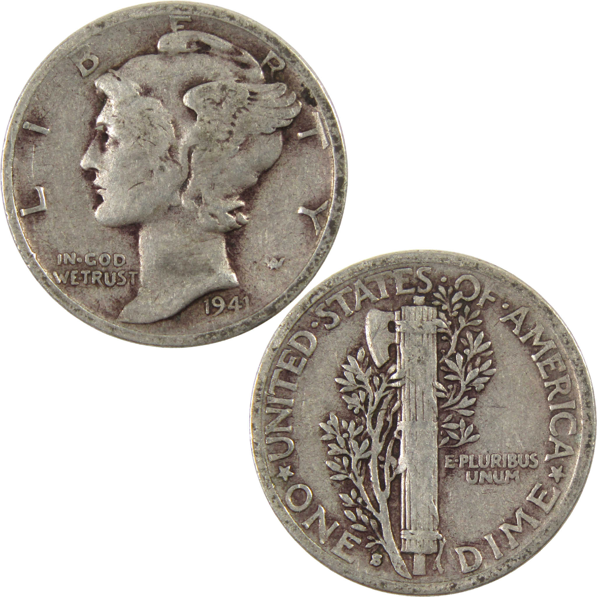 1941 S Mercury Dime VG Very Good Silver 10c Coin