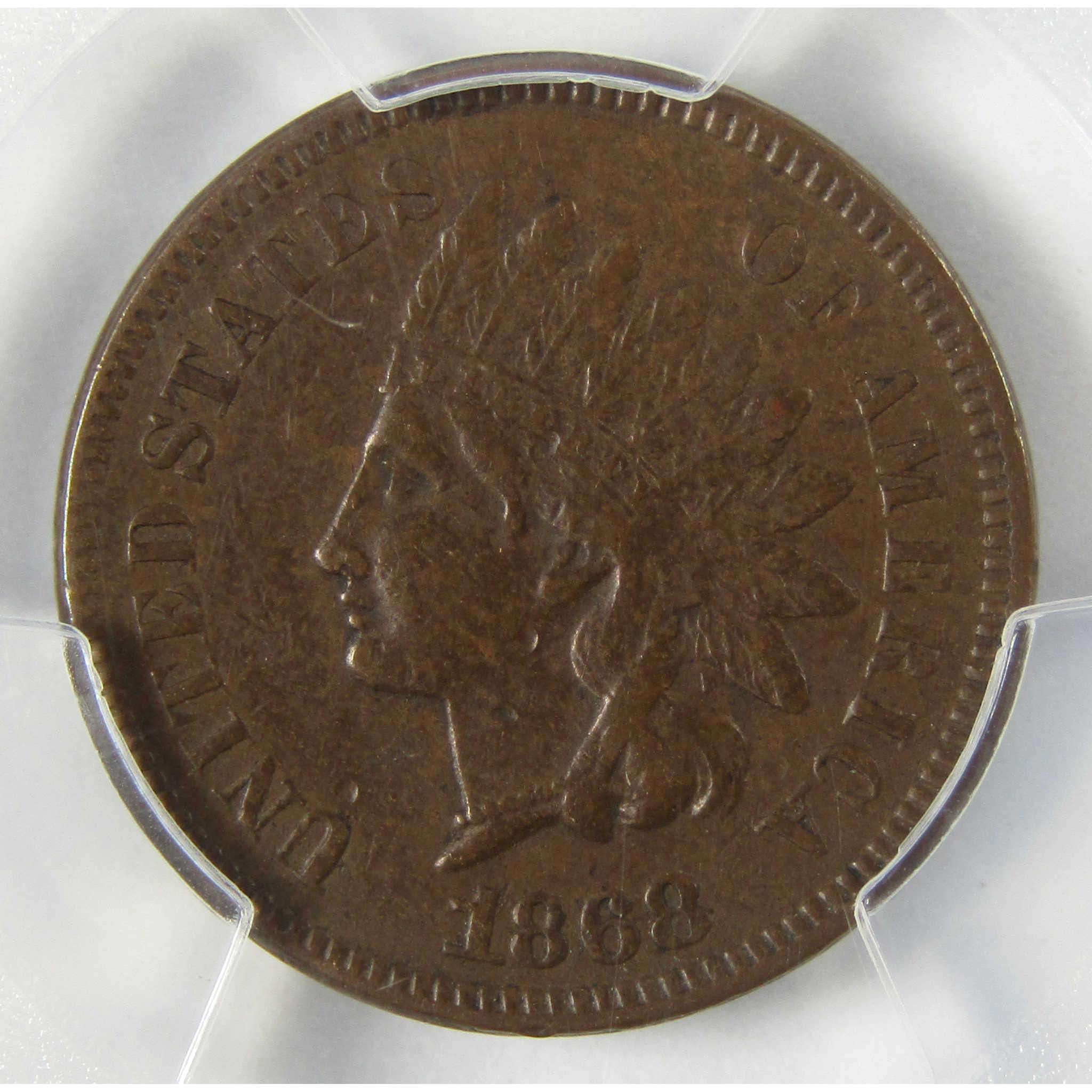 1868 Indian Head Cent XF EF Extremely Fine Details PCGS SKU:I27492