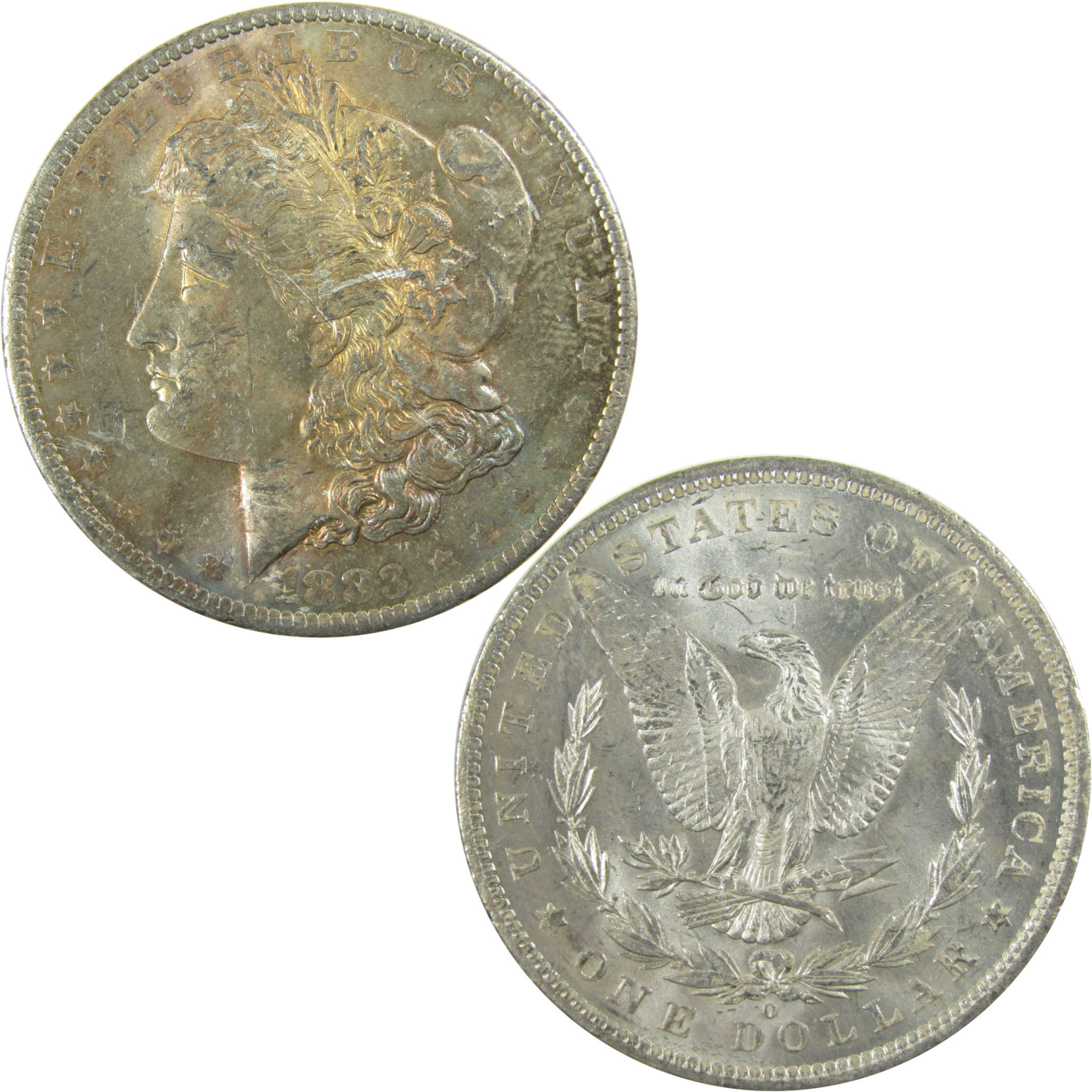 1883 O Morgan Silver Dollar Uncirculated Mint State Toned SKU:I27535
