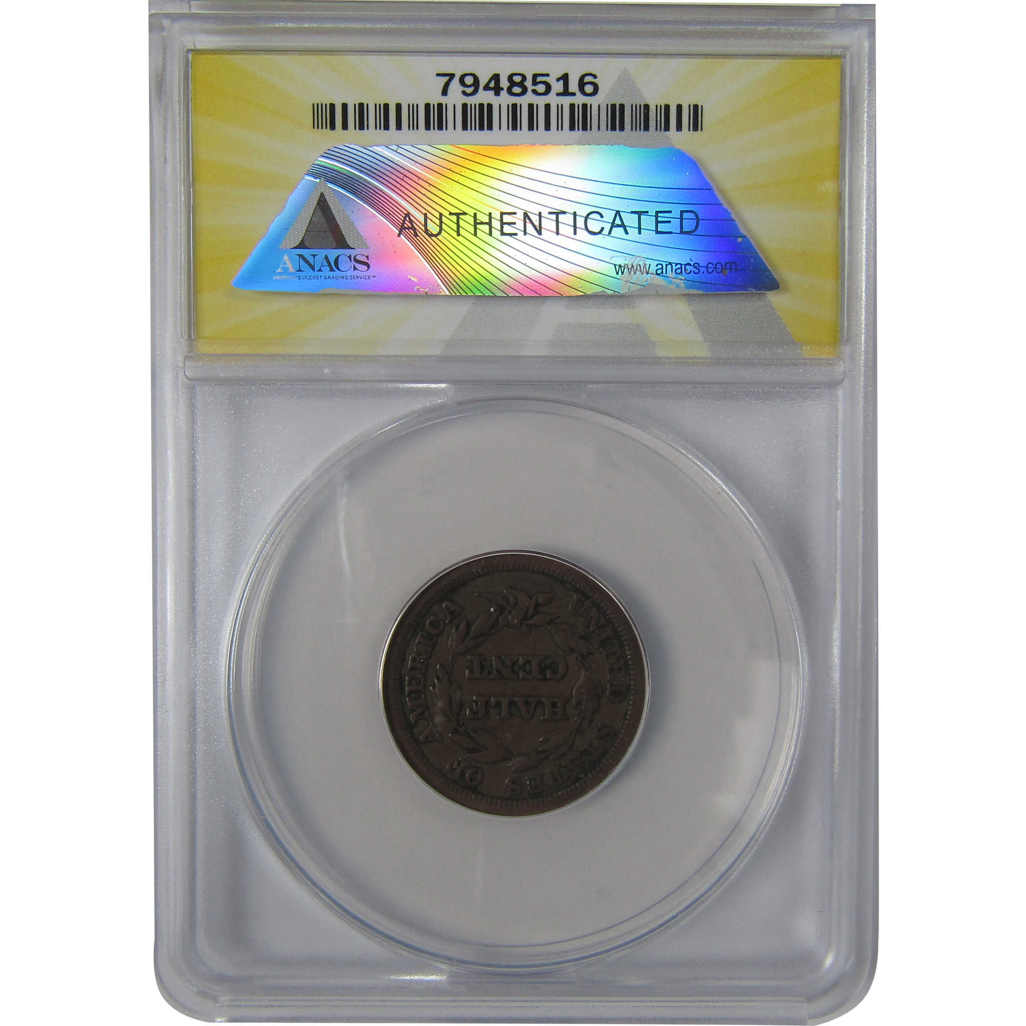 1849 Large Date Braided Hair Half Cent VF 20 ANACS Penny SKU:I23654