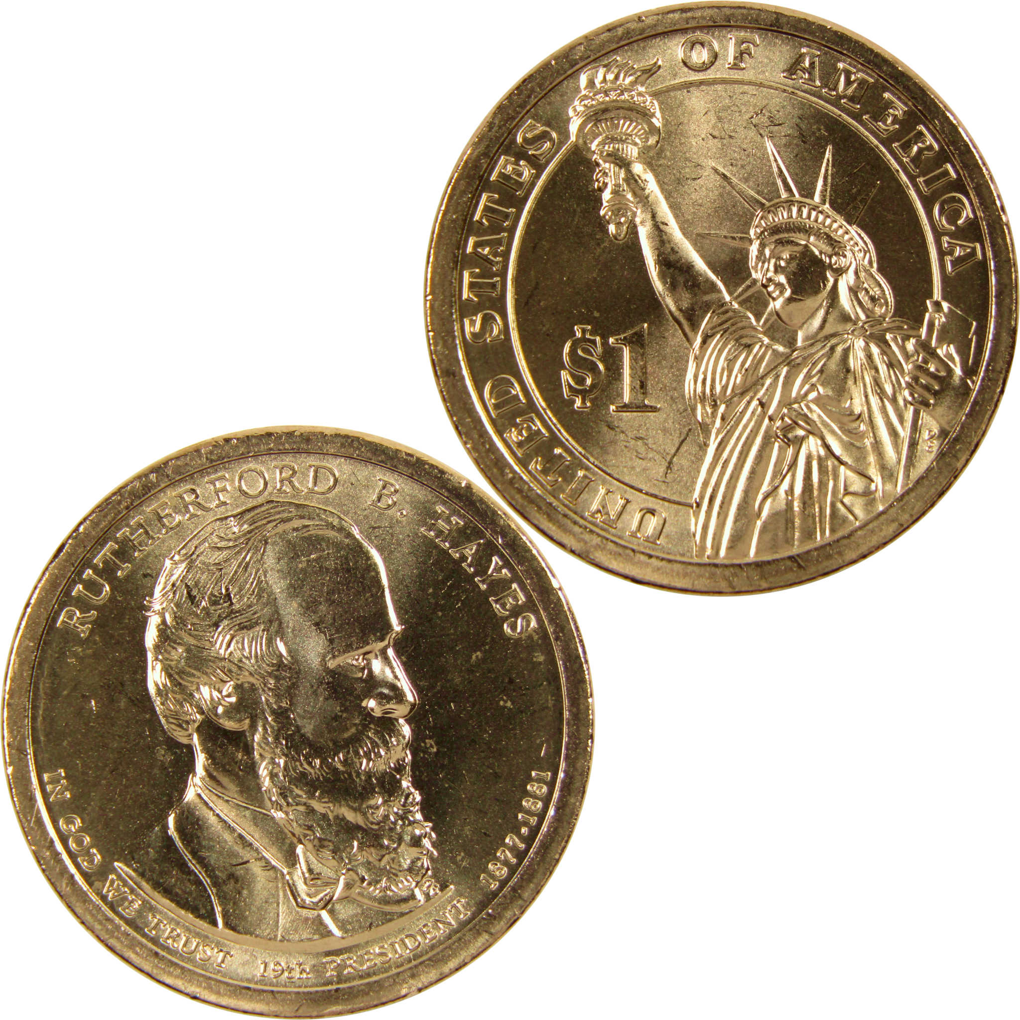 2011 P Rutherford B. Hayes Presidential Dollar BU Uncirculated $1 Coin