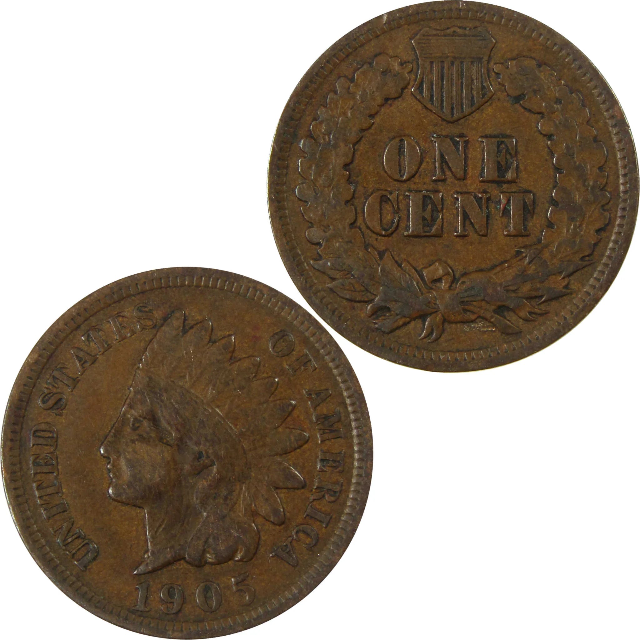 1905 Indian Head Cent VF Very Fine Penny 1c Coin SKU:I26935