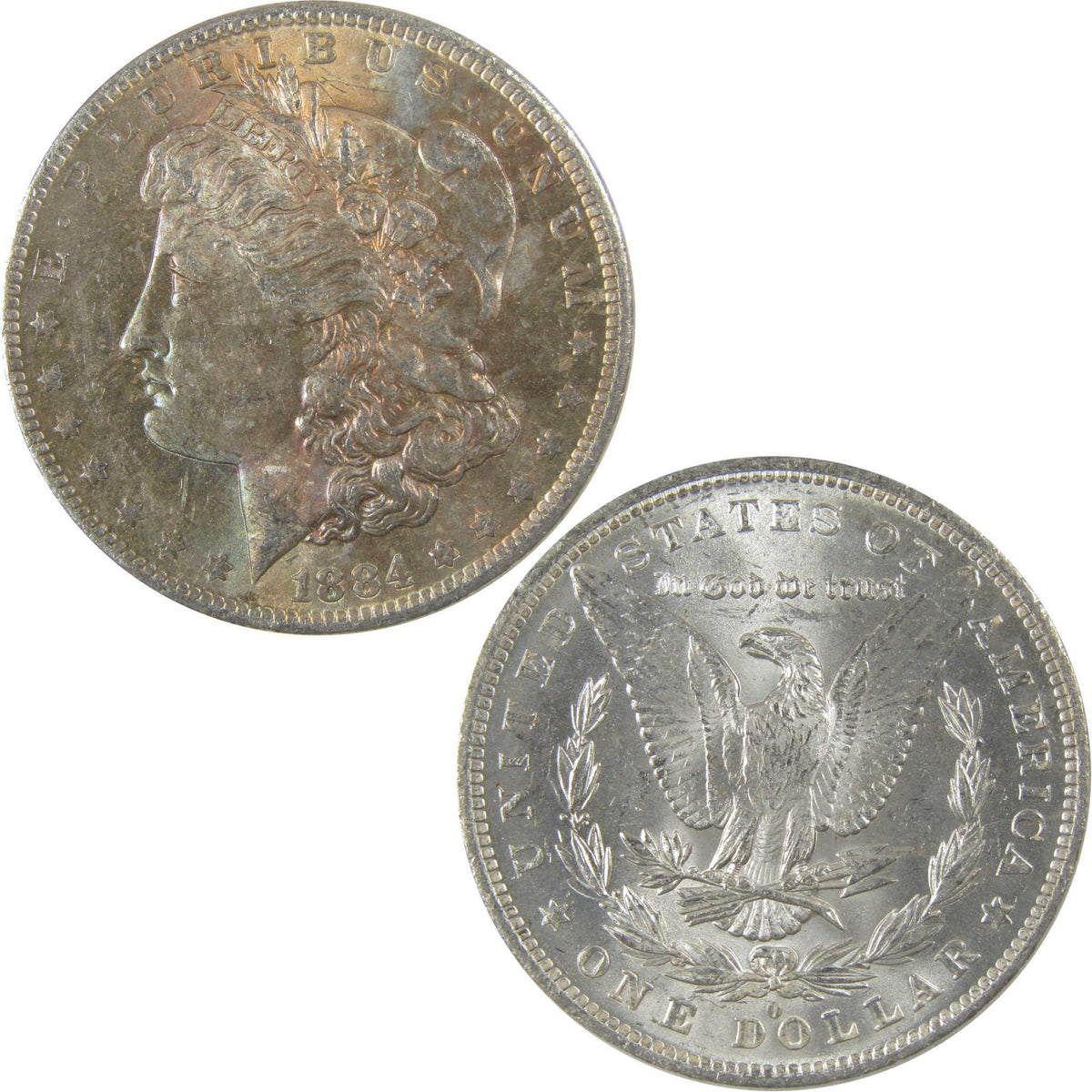 1884 O Morgan Silver Dollar BU Choice Uncirculated Toned SKU:I24173