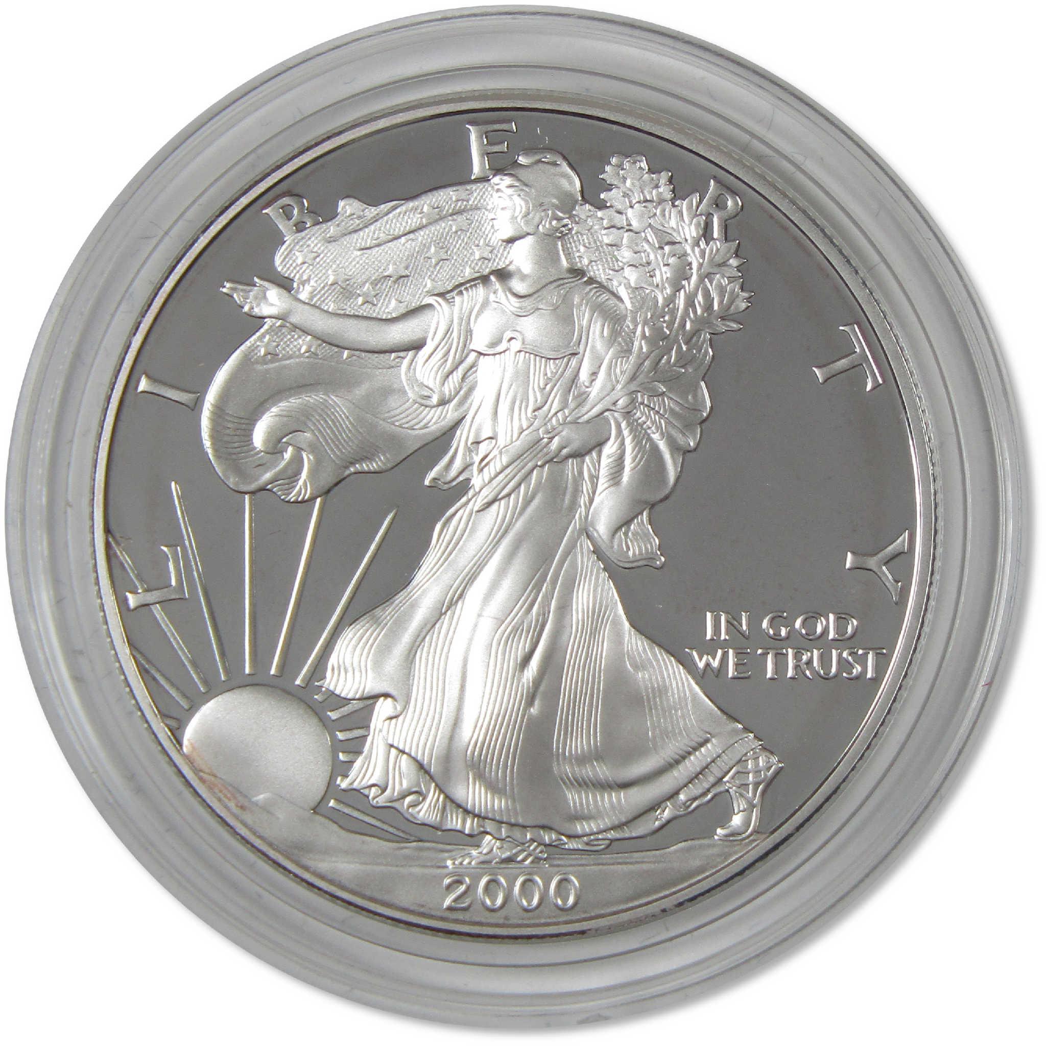 2000 P American Silver Eagle Bullion Proof $1 Coin Collectible OGP COA
