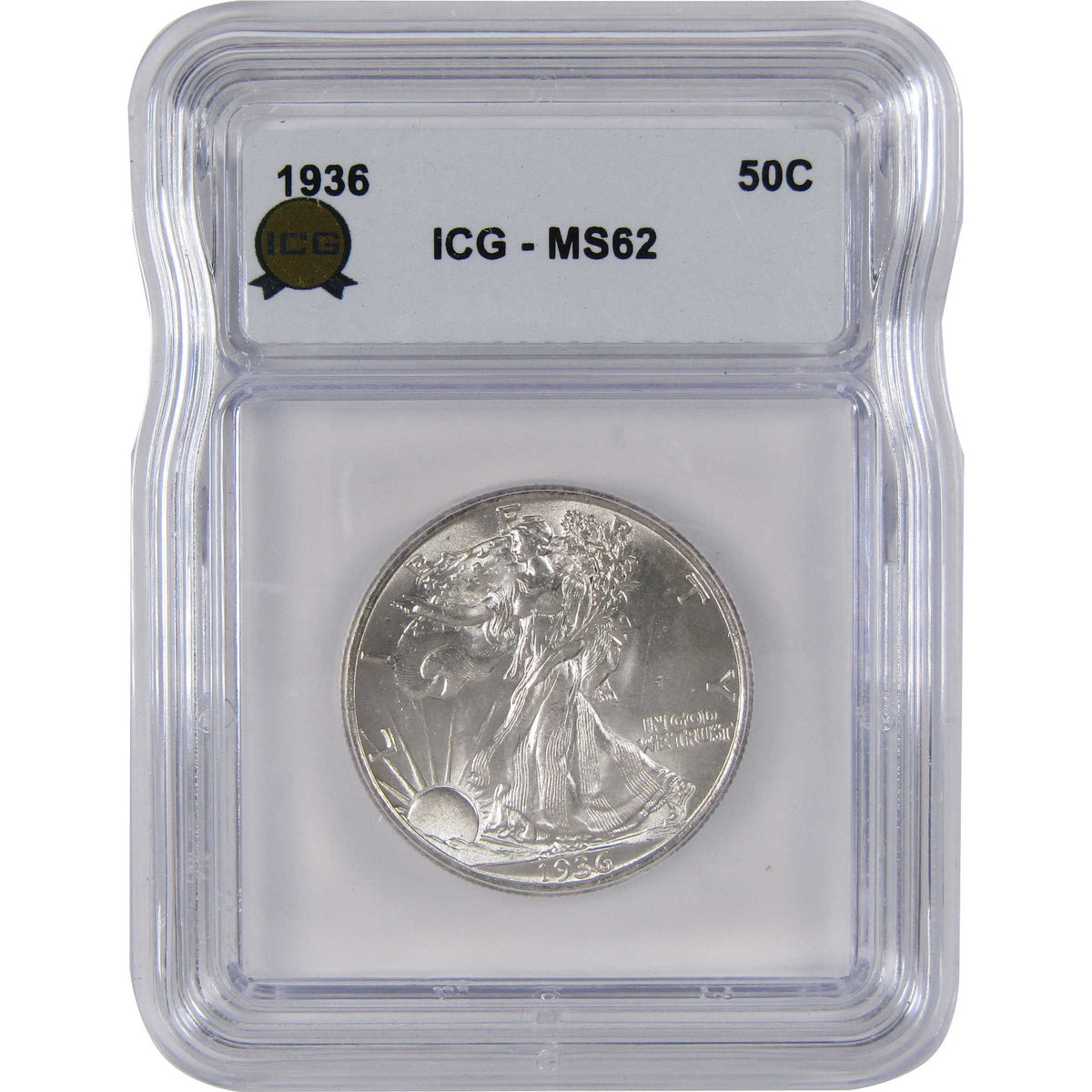 1936 Liberty Walking Silver Half Dollar MS 62 ICG 50c Coin SKU:I29147