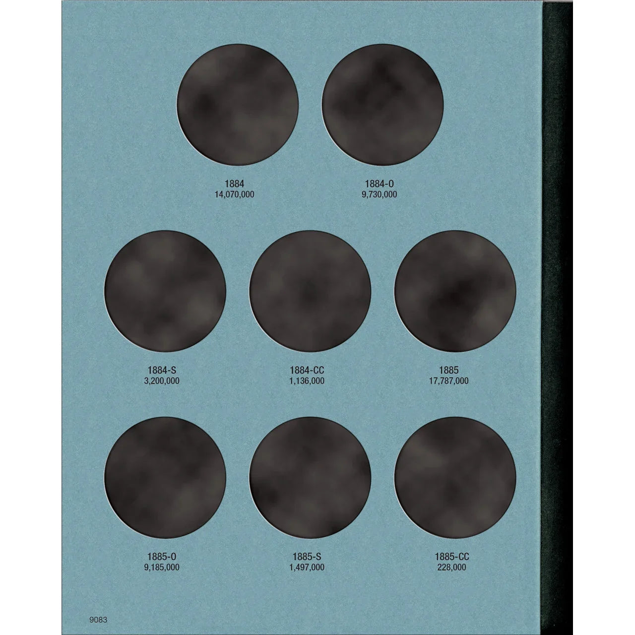 Whitman Morgan Silver Dollar Coin Folder Collection #2 1884-1890