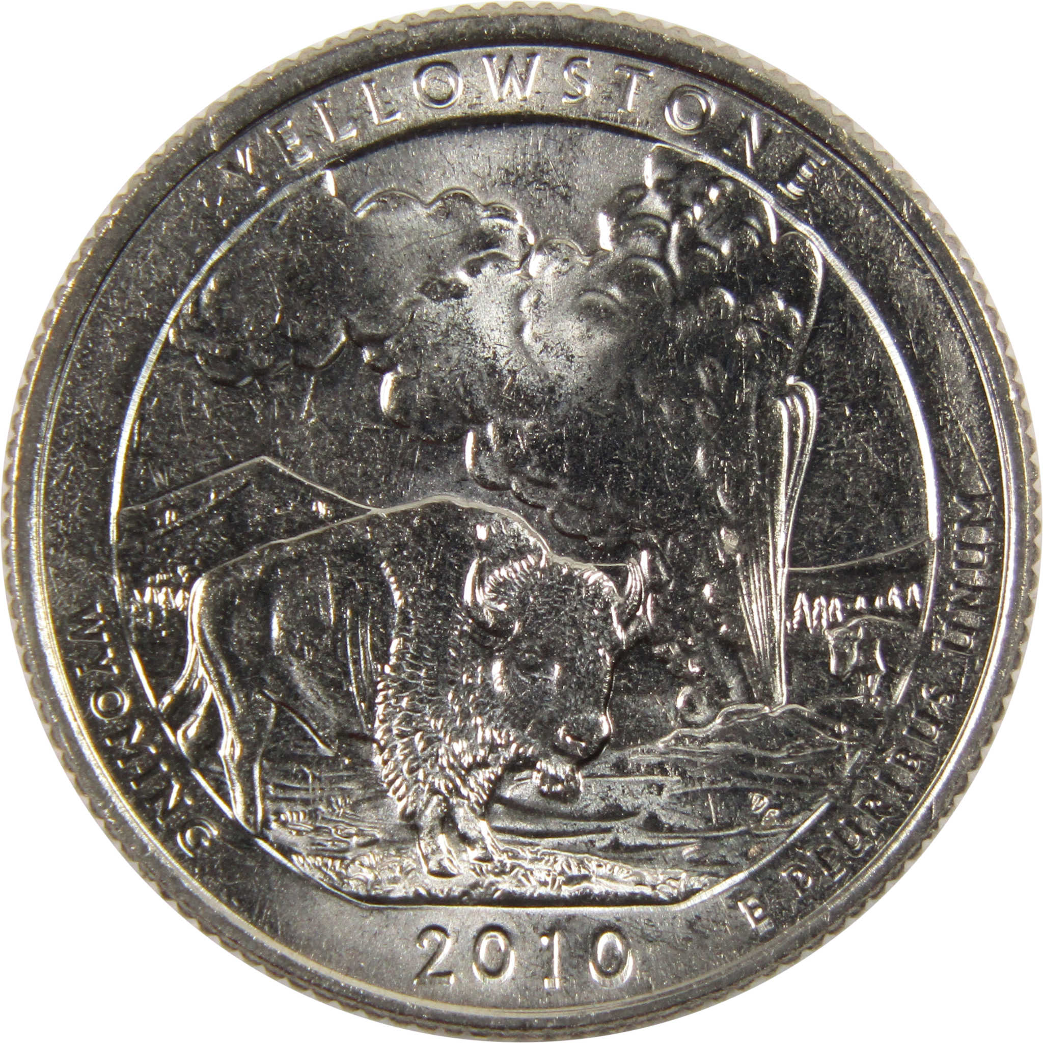 2010 D Yellowstone National Park Quarter BU Uncirculated Clad 25c Coin