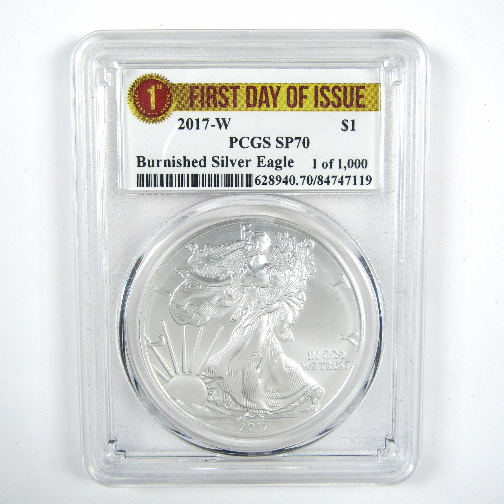 2017 W American Silver Eagle SP 70 PCGS $1 Coin First Day SKU:CPC6861