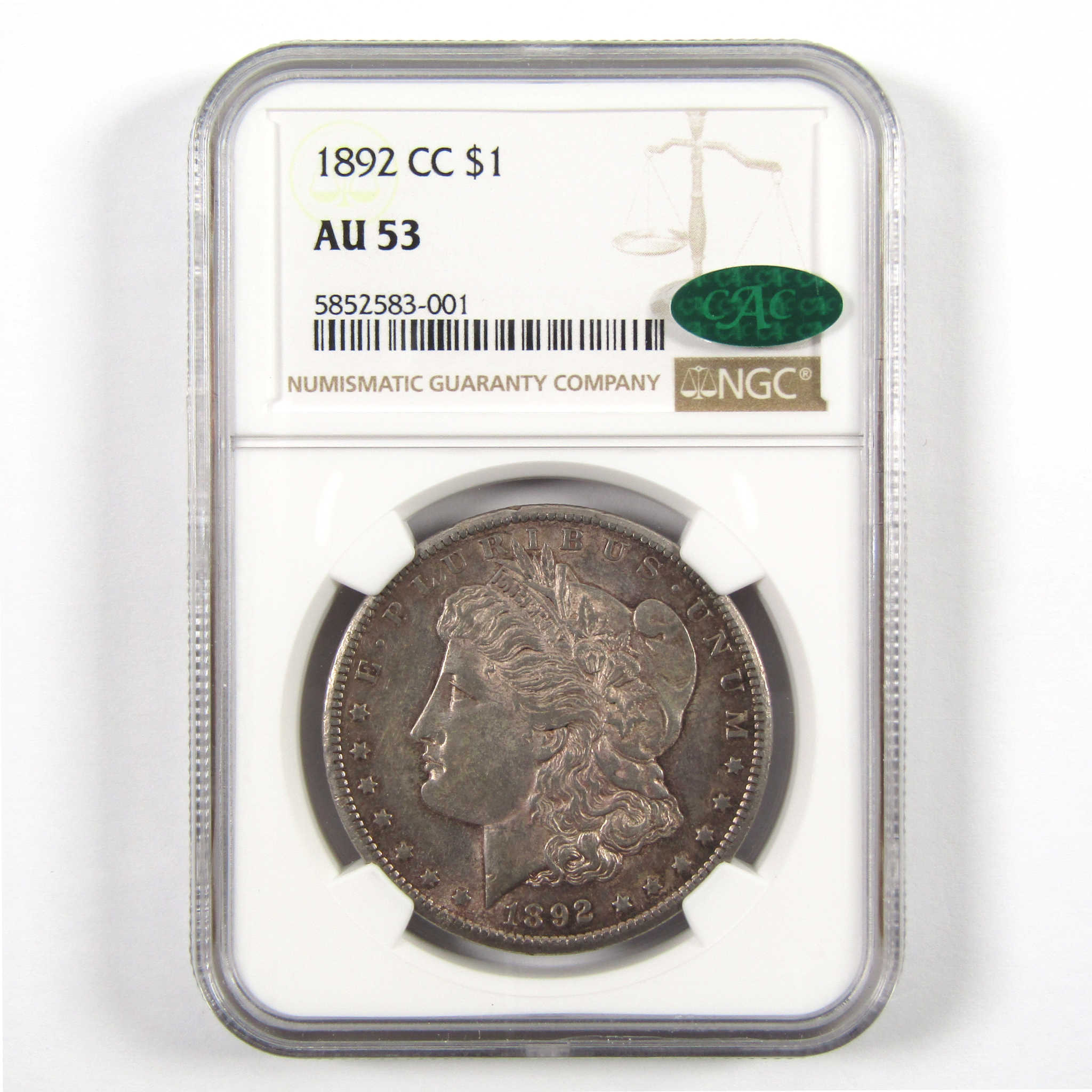 1892 CC Morgan Dollar AU 53 NGC Silver $1 Coin SKU:I11020 - Morgan coin - Morgan silver dollar - Morgan silver dollar for sale - Profile Coins & Collectibles