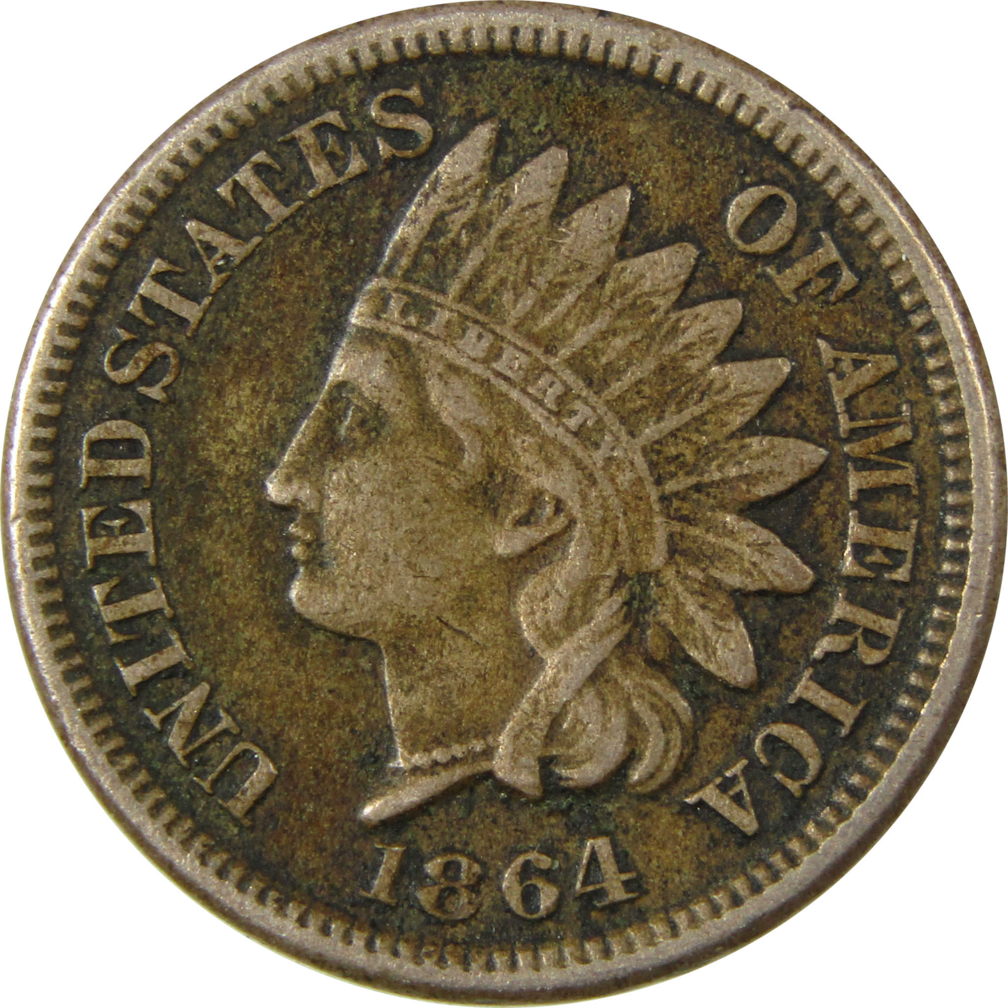 1864 Indian Head Copper-Nickel Cent VF Very Fine Details SKU:CP1166