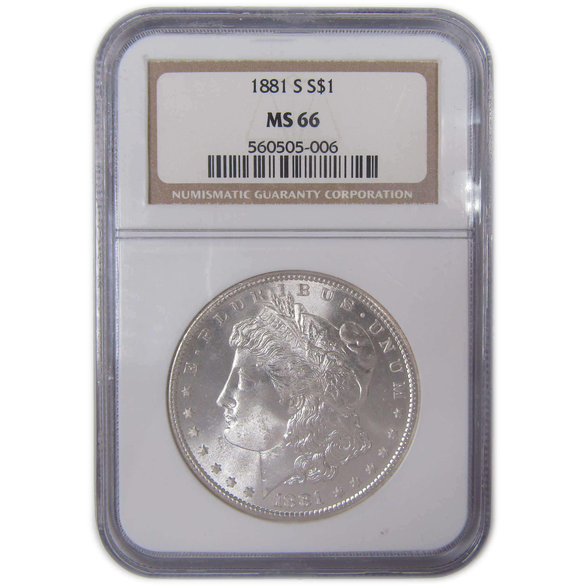 1881 S Morgan Dollar MS 66 NGC Silver Uncirculated $1 Coin SKU:CPC9899 - Morgan coin - Morgan silver dollar - Morgan silver dollar for sale - Profile Coins & Collectibles