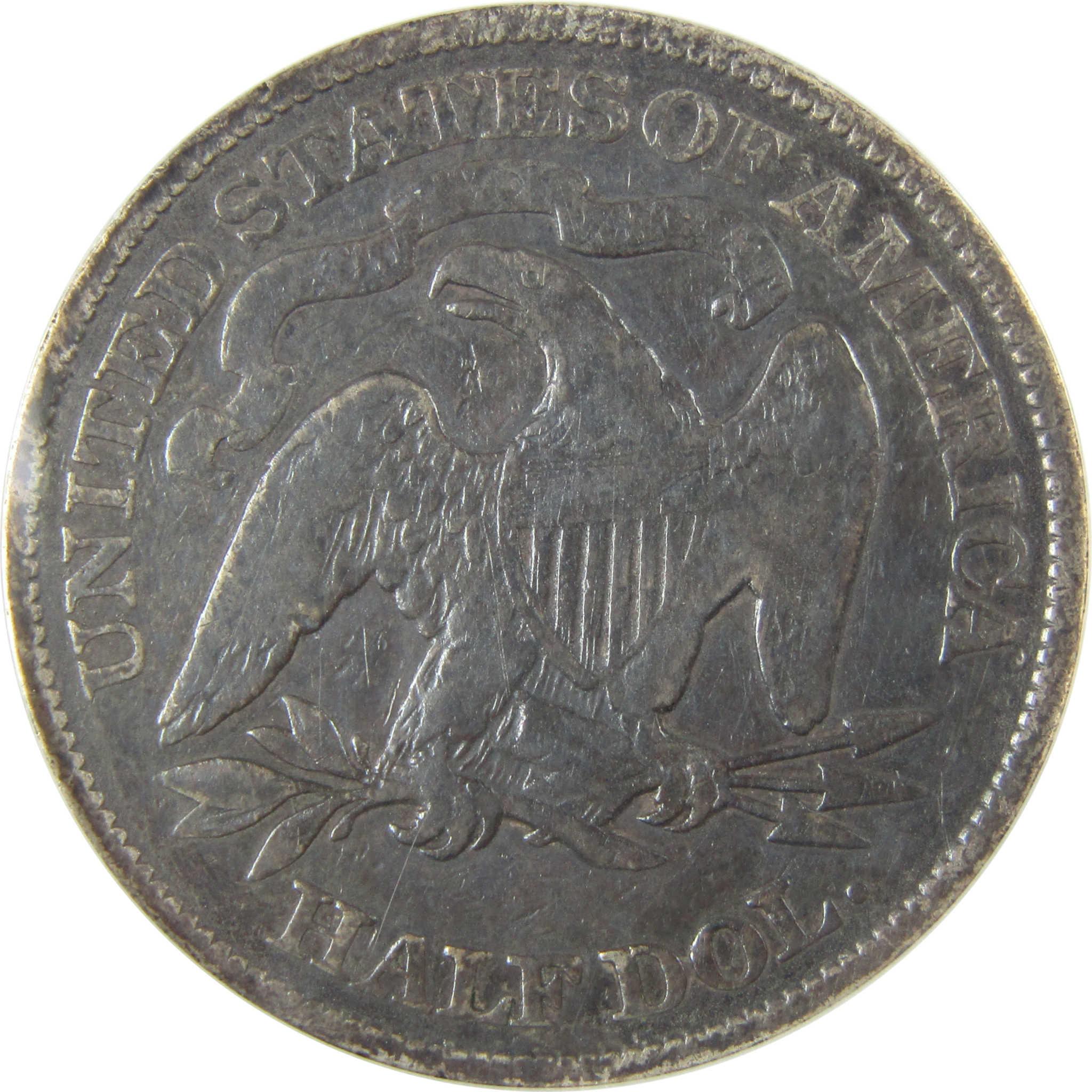 1877 Seated Liberty Silver Half Dollar VG 8 Details ANACS SKU:CP813