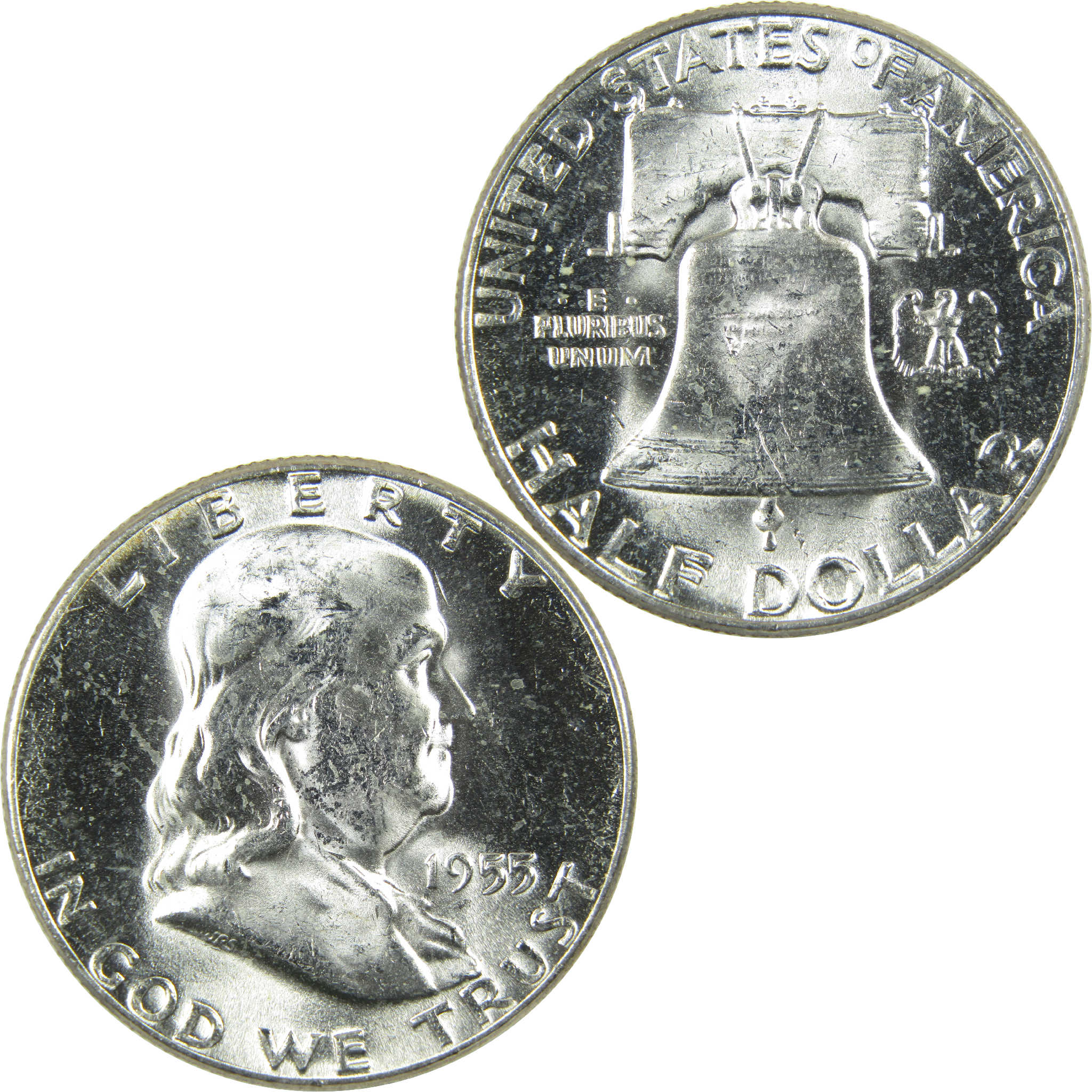 1955 Franklin Silver Half Dollar Uncirculated Mint State 50c Coin
