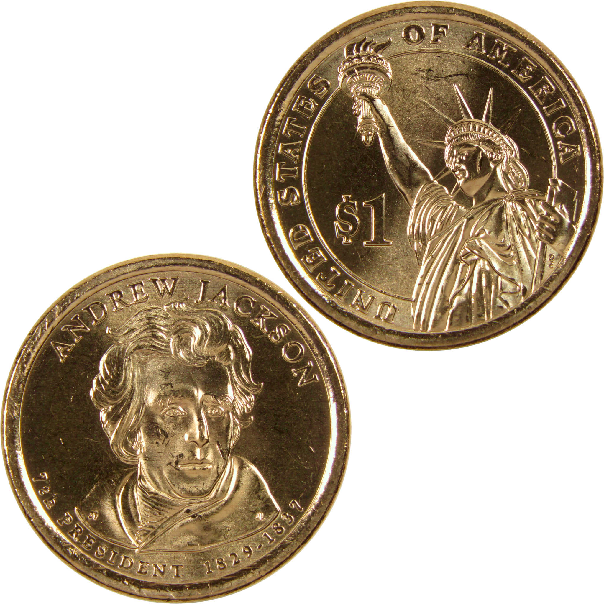 2008 D Andrew Jackson Presidential Dollar BU Uncirculated $1 Coin
