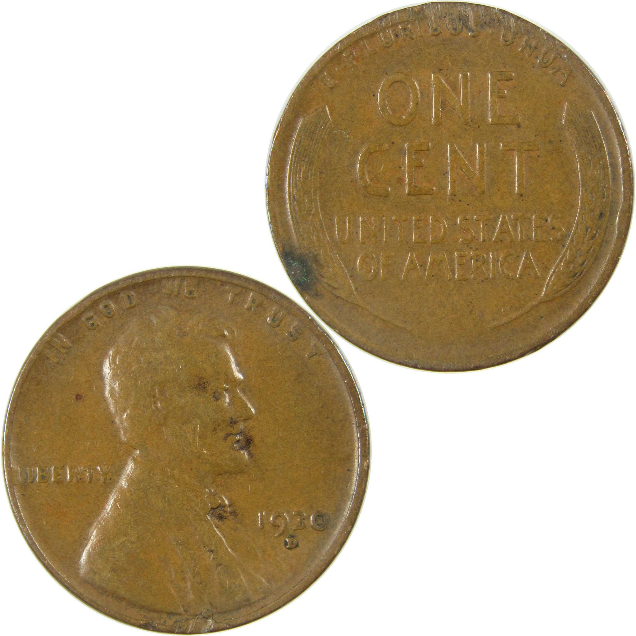1930 D Lincoln Wheat Cent VF Very Fine Penny 1c Coin SKU:I27139