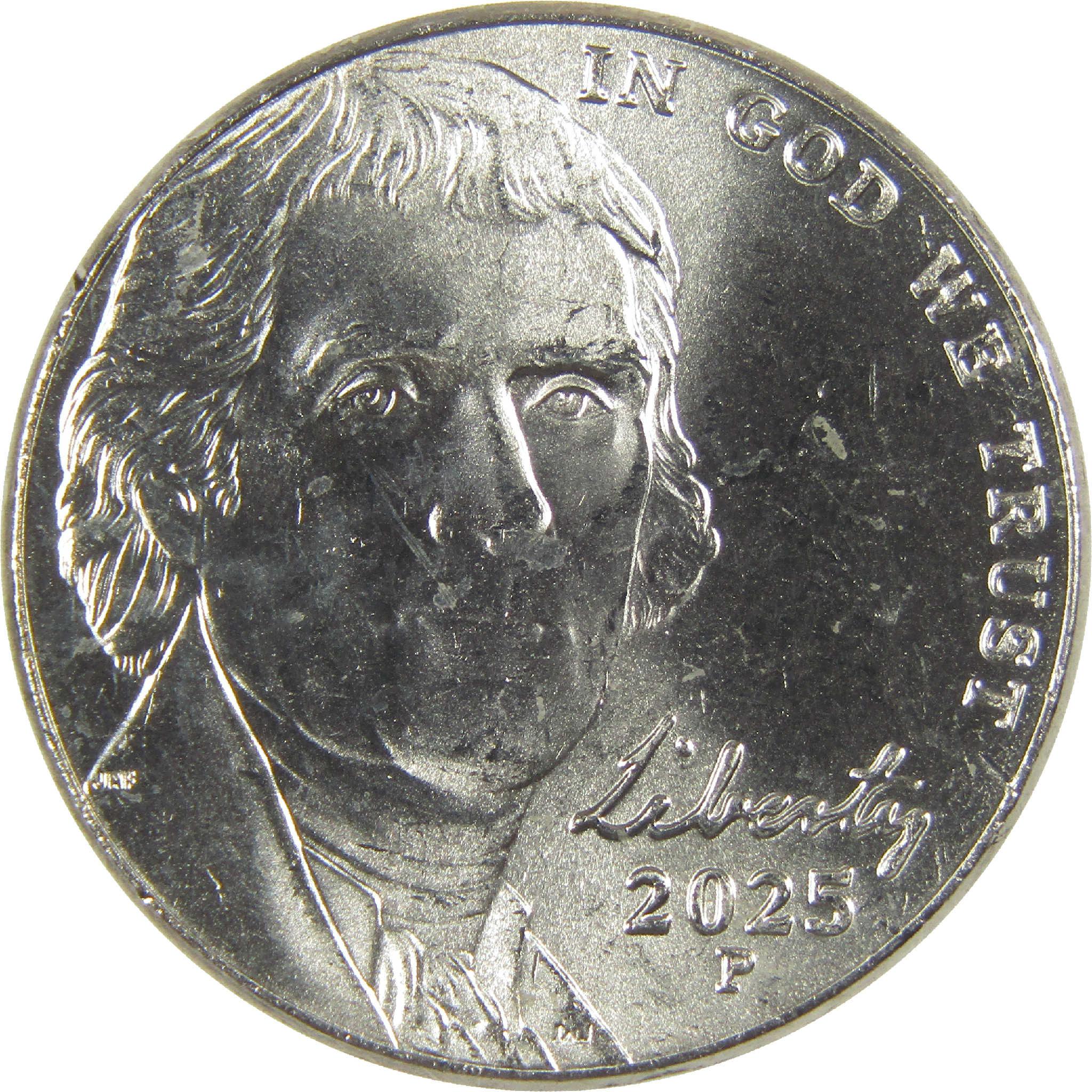 2025 P Jefferson Nickel Uncirculated 5c Coin
