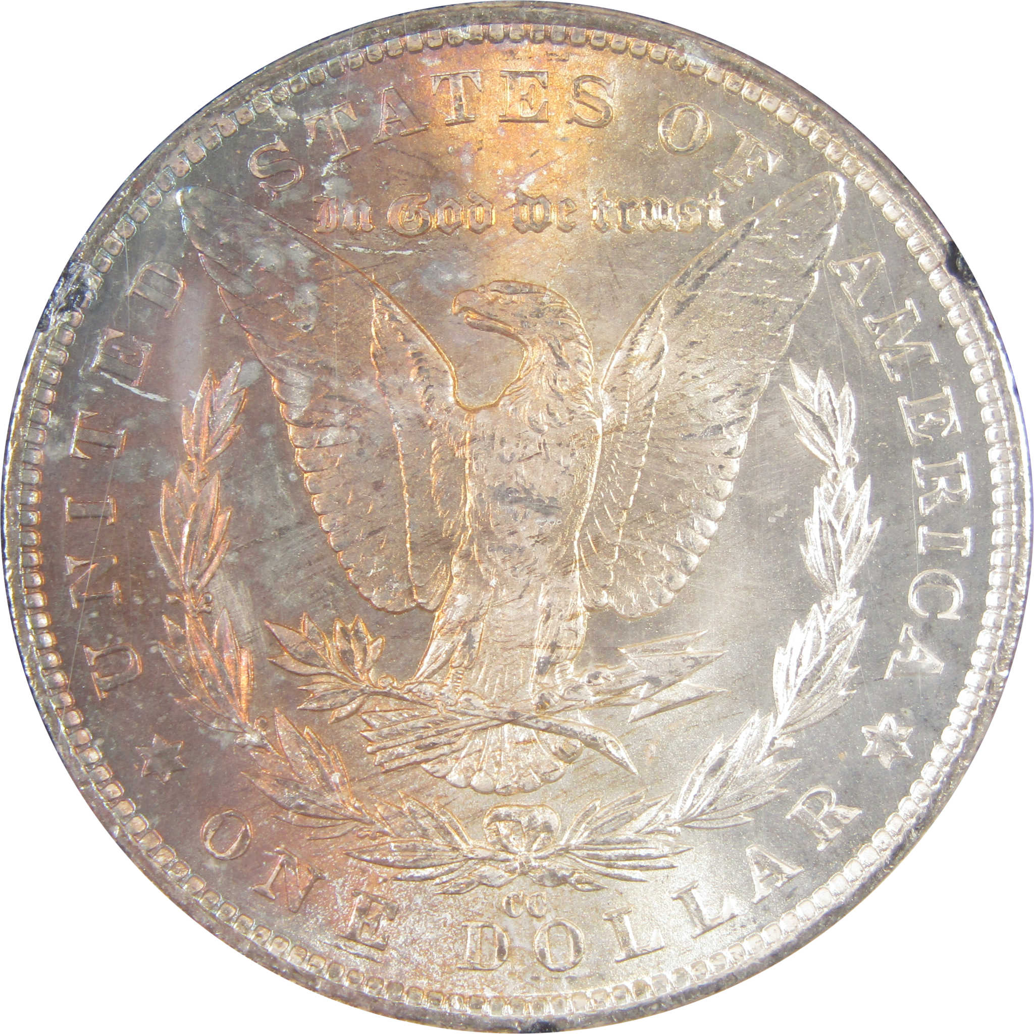 1883 CC GSA Morgan Dollar Uncirculated Silver $1 Coin Toned SKU:I17729