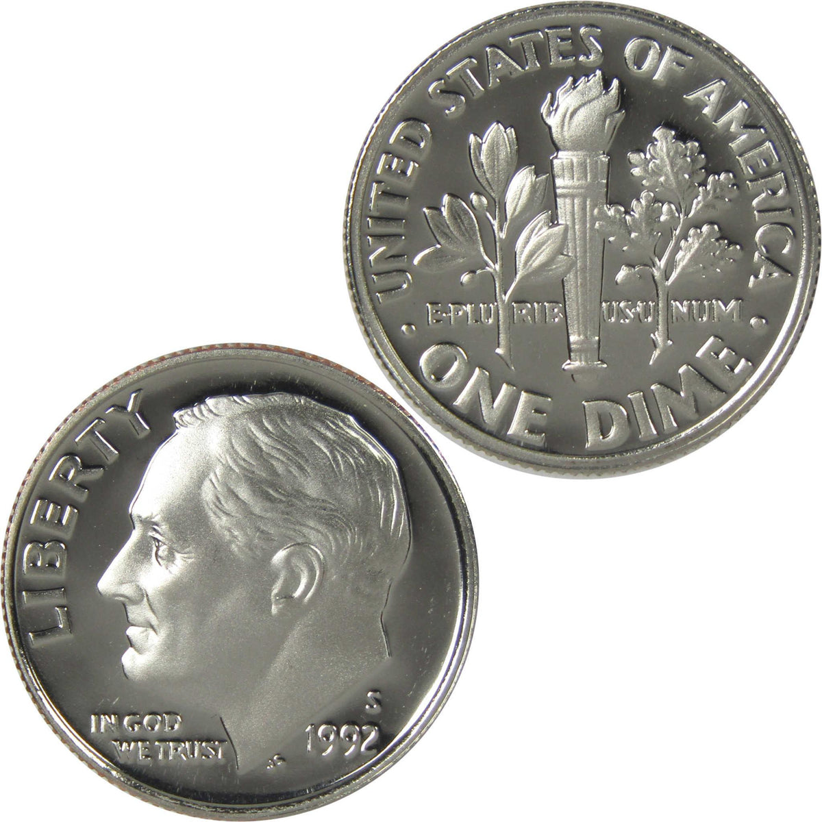 1992 S Roosevelt Dime Clad Proof 10c Coin Collectible