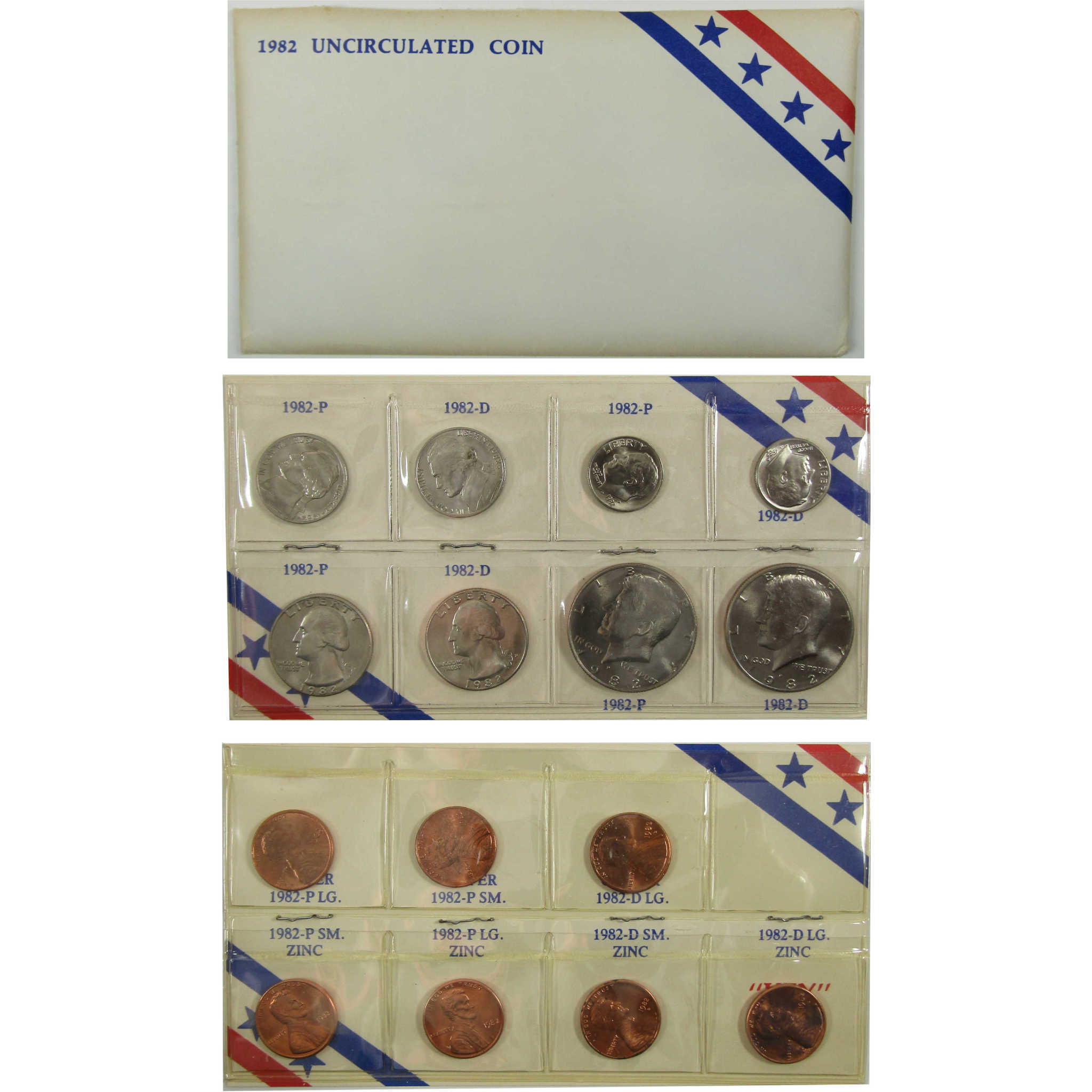 1982 P&D Unofficial 15-Coin Uncirculated Mint Set SKU:I28186