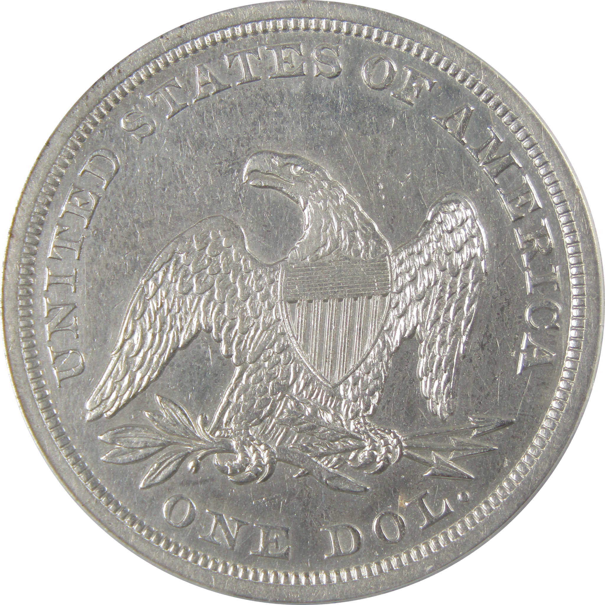 1842 Seated Liberty Dollar EF 45 Details ANACS Silver SKU:CP132