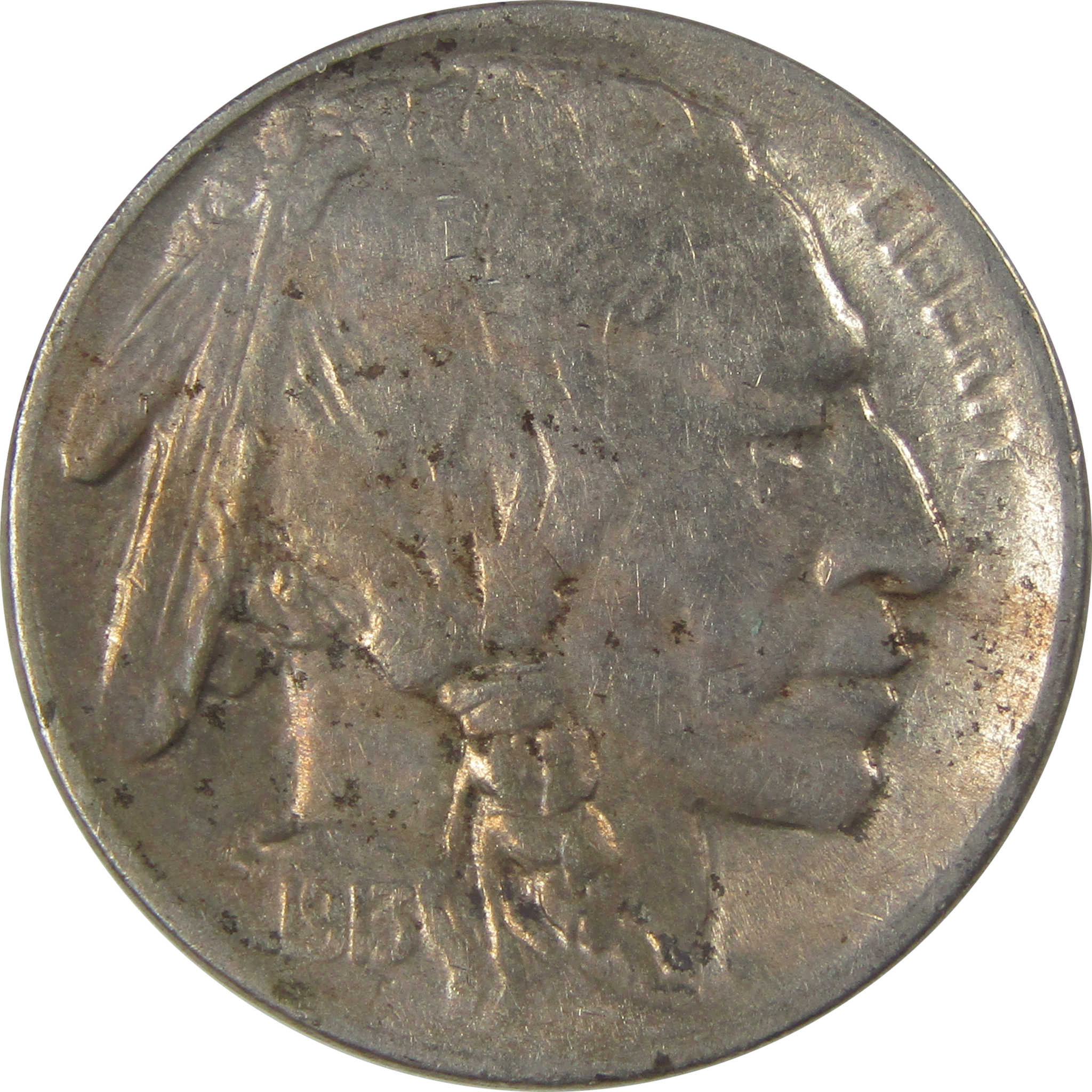1913 S Type 1 Buffalo Nickel VF Very Fine Details 5c Coin SKU:I22882