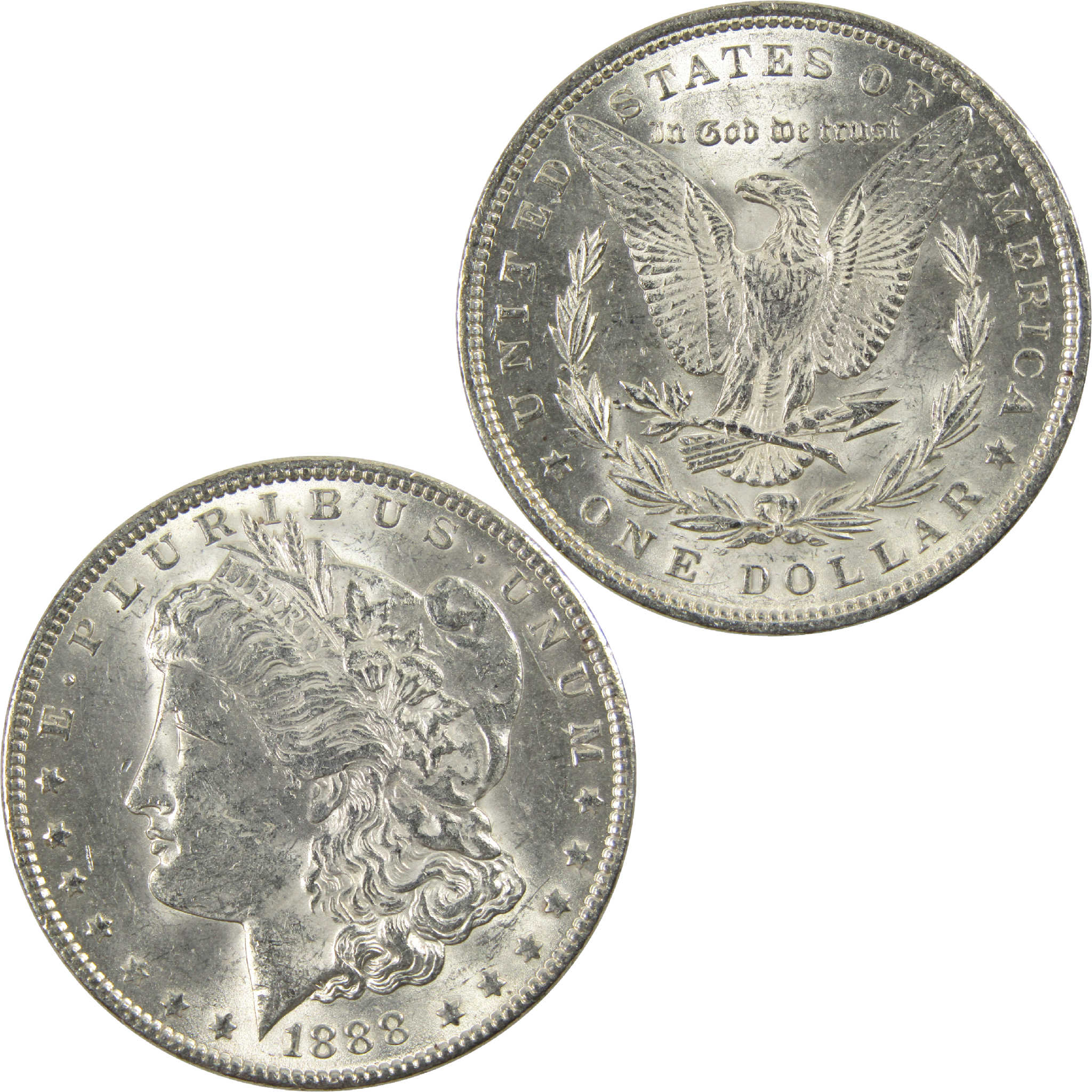 1888 Morgan Dollar CH AU Choice About Uncirculated Silver $1 Coin - Morgan coin - Morgan silver dollar - Morgan silver dollar for sale - Profile Coins & Collectibles