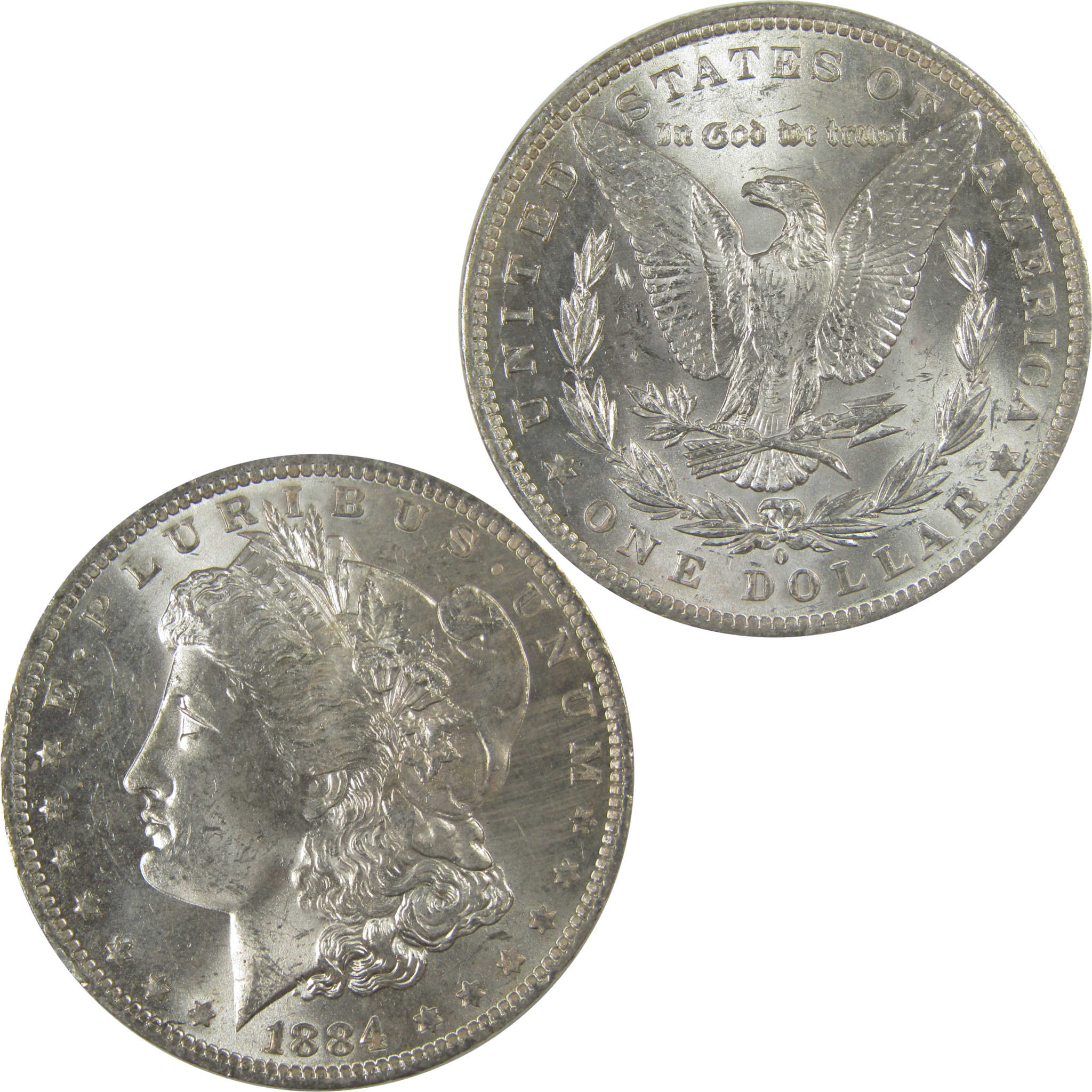 1884 O Morgan Dollar Uncirculated Silver $1 Coin SKU:CPC1127 - Morgan coin - Morgan silver dollar - Morgan silver dollar for sale - Profile Coins & Collectibles