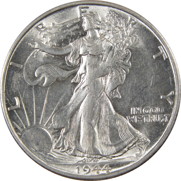 1944 S Liberty Walking Silver 50c Borderline Uncirculated SKU:I28687