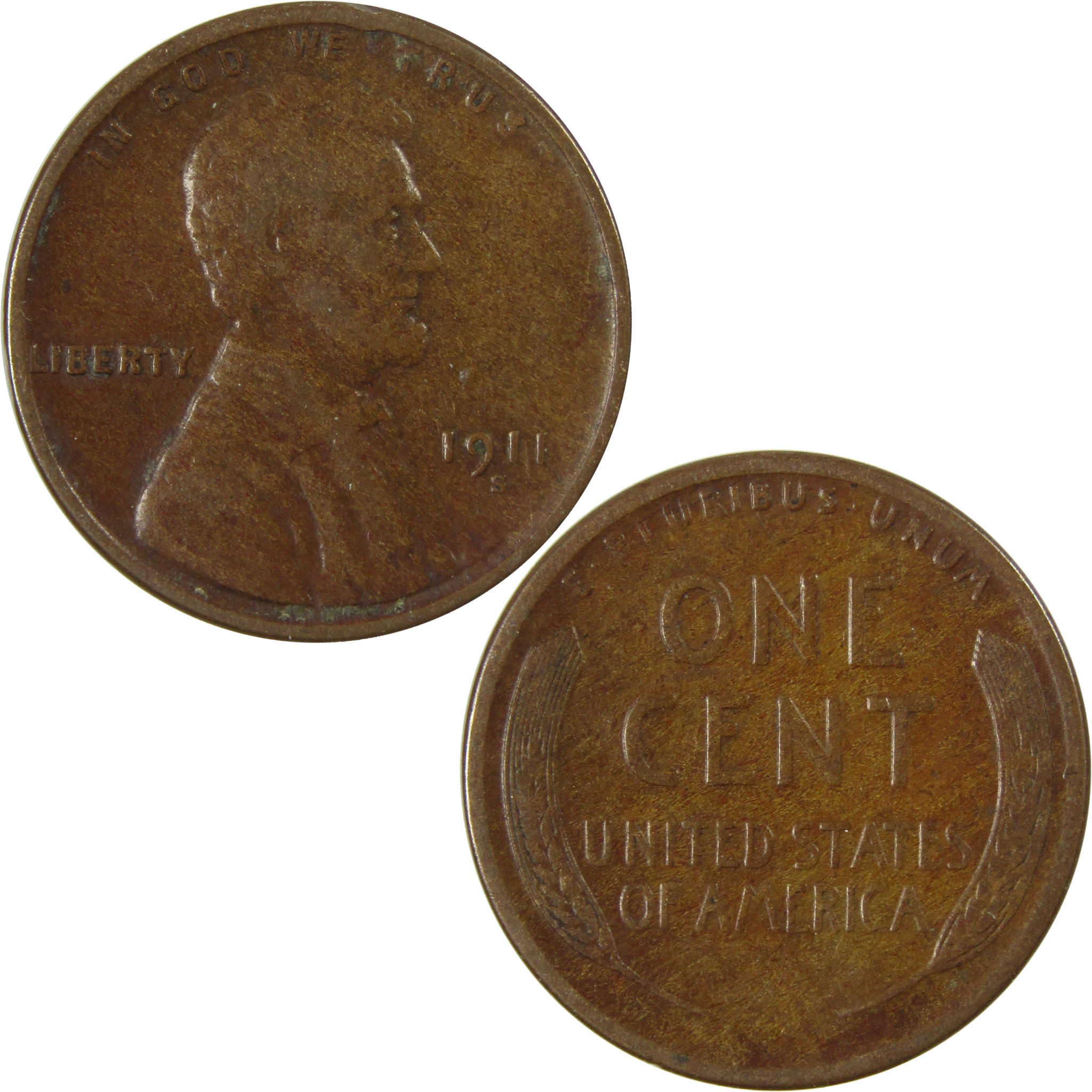 1911 S Lincoln Wheat Cent VF Very Fine Penny 1c Coin SKU:I27671