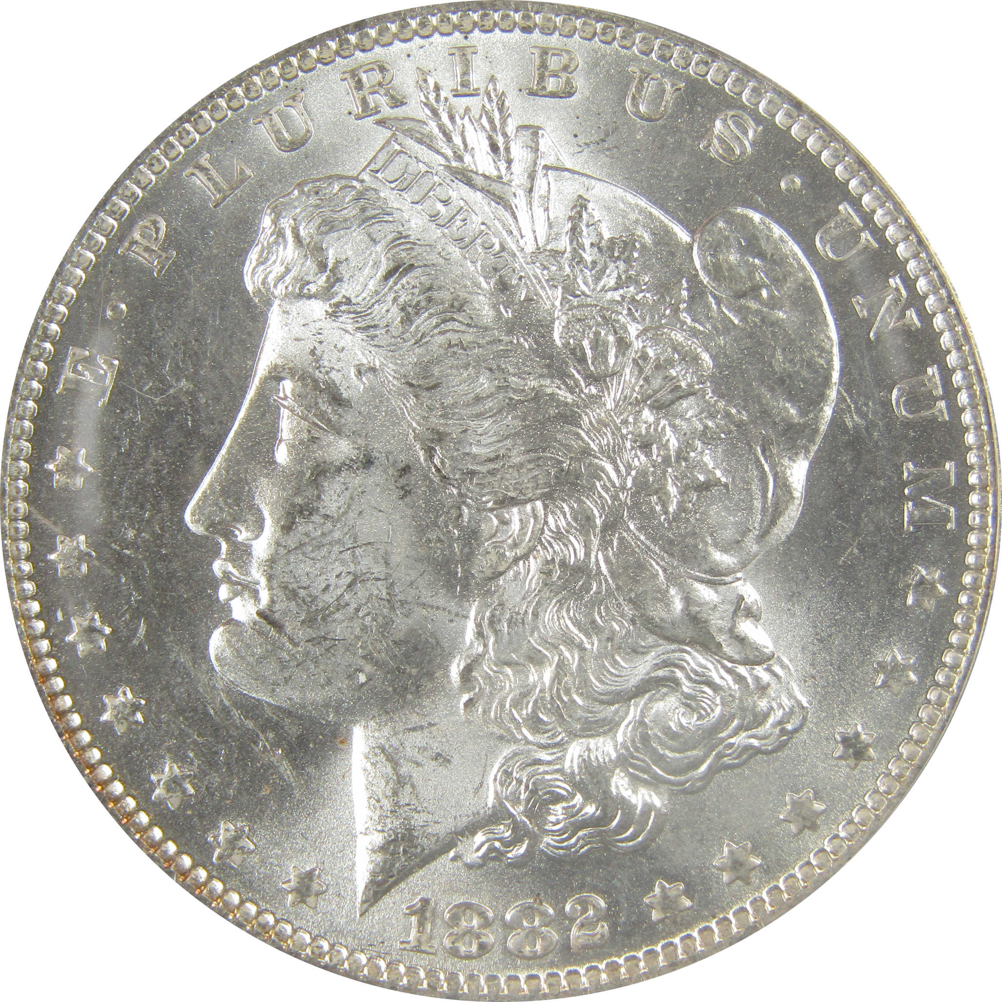 1882 O/S VAM-4 Recessed Top 100 Morgan Dollar MS 62 ANACS SKU:I21957 - Morgan coin - Morgan silver dollar - Morgan silver dollar for sale - Profile Coins & Collectibles