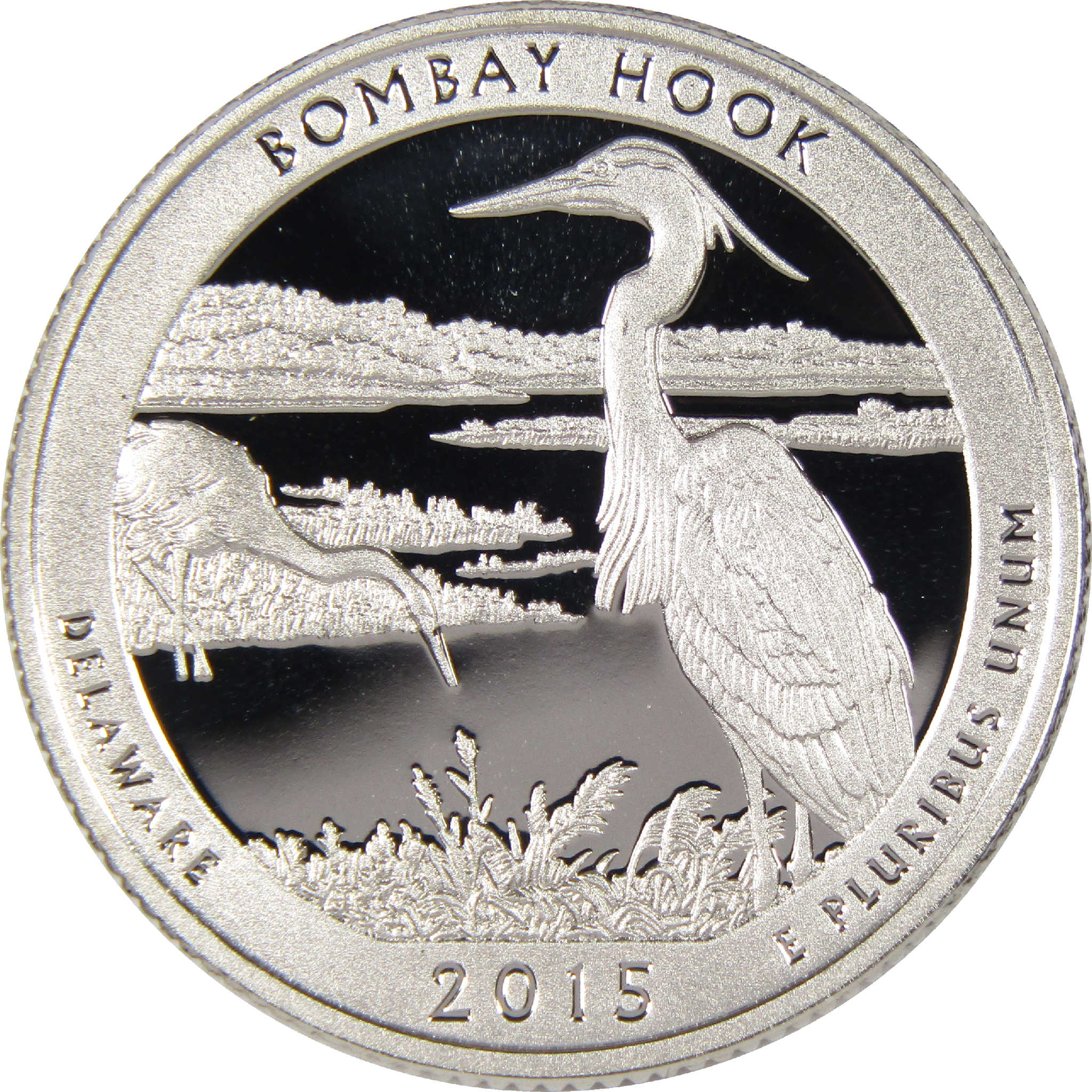 2015 S Bombay Hook National Wildlife Refuge Quarter Silver Proof 25c