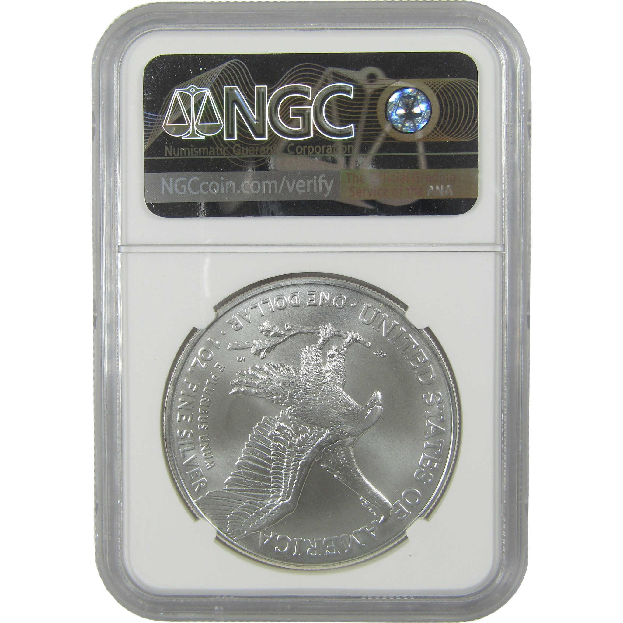 2021 Type 2 American Silver Eagle MS 70 NGC Bullion Uncirculated