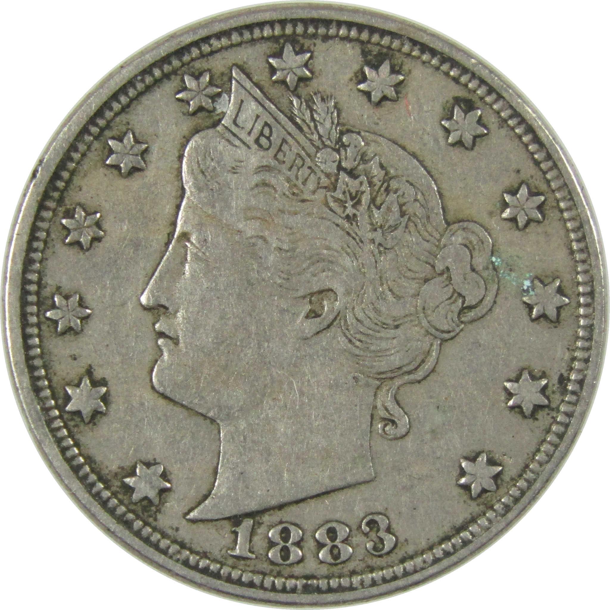 1883 No Cents Liberty Head V Nickel VF Very Fine 5c Coin SKU:I27246