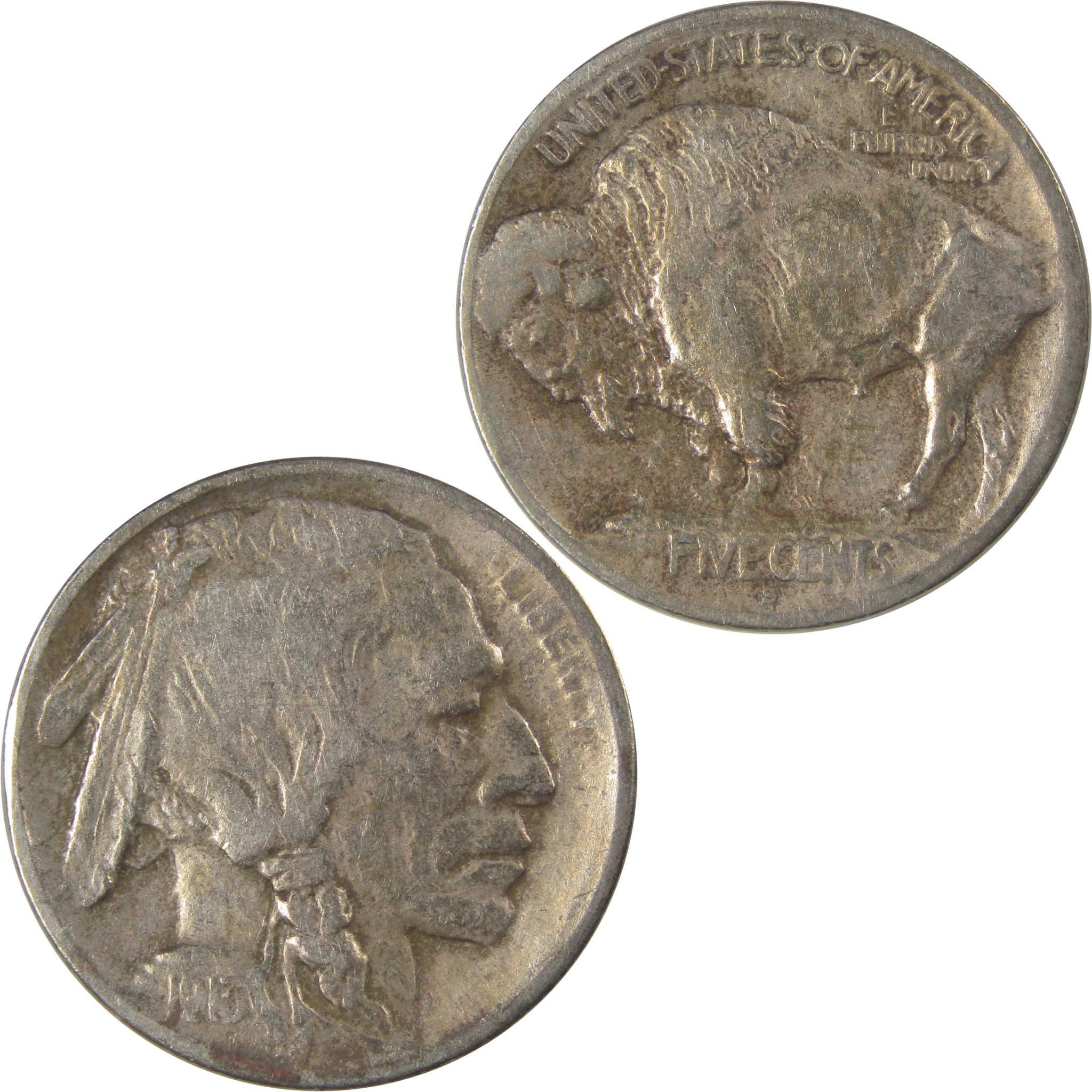 1913 S Type 1 Indian Head Buffalo Nickel F Fine Details SKU:I22918