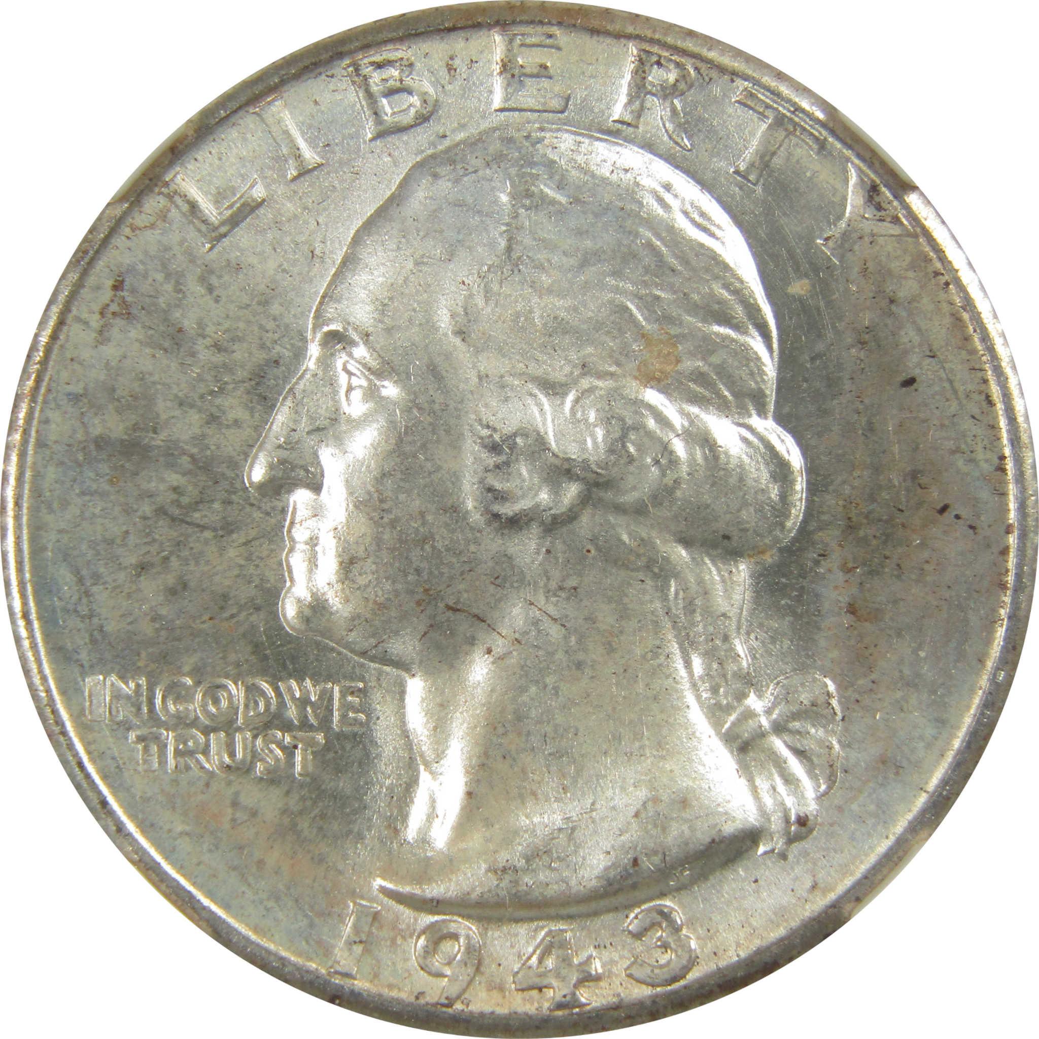1943 D Washington Quarter MS 65 NGC Silver Bag Fragment SKU:I20622