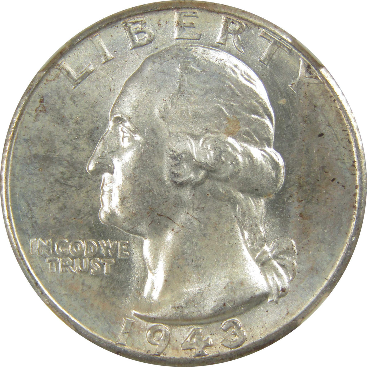 1943 D Washington Quarter MS 65 NGC Silver Bag Fragment SKU:I20622